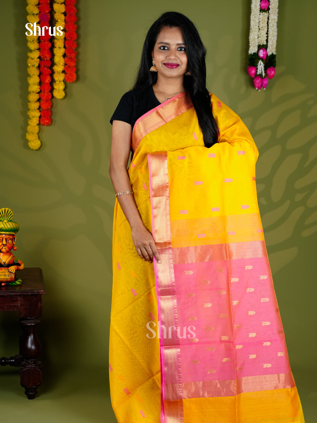 EAS30123 - Maheshwari silkcotton - Saree - Shop on Shrus.com