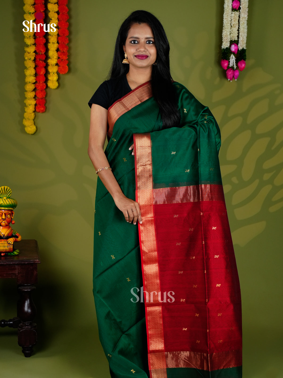 EAS30130 - Maheshwari silkcotton - Saree - Shop on Shrus.com