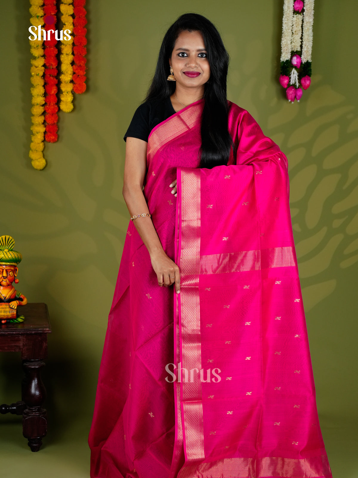 EAS30133 - Maheshwari silkcotton - Saree - Shop on Shrus.com