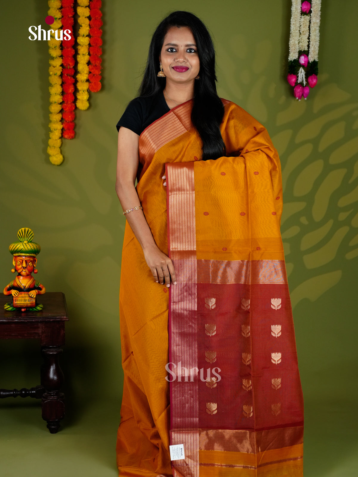 EAS30139 - Maheshwari silkcotton - Saree - Shop on Shrus.com