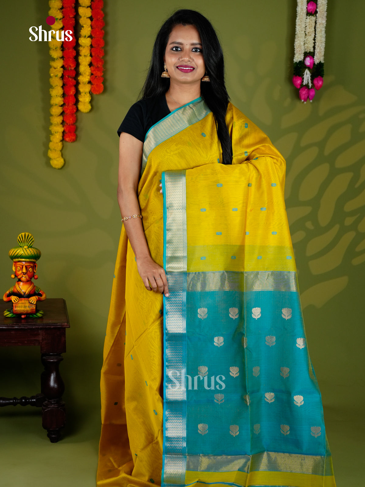 EAS30140 - Maheshwari silkcotton - Saree - Shop on Shrus.com