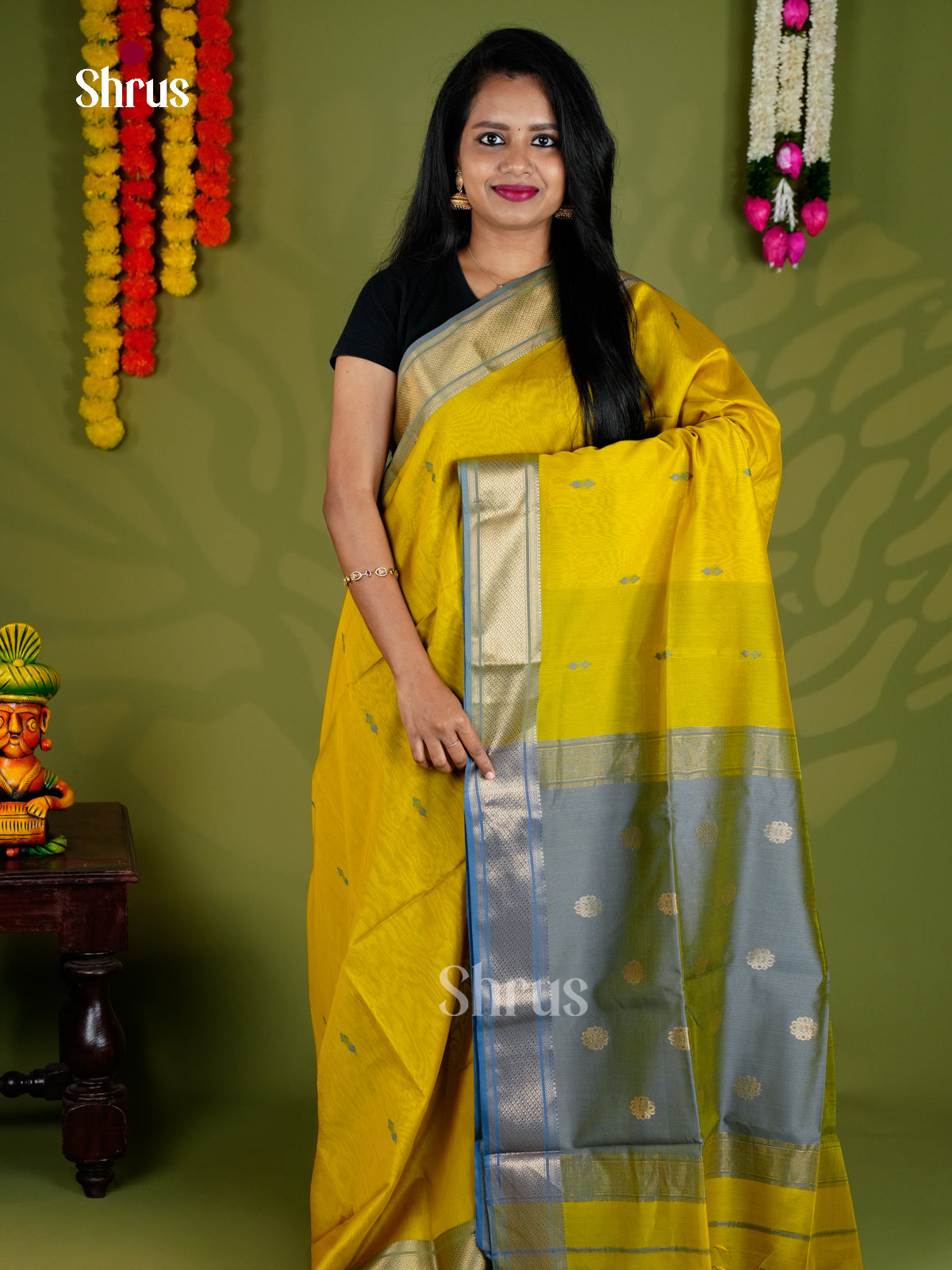 EAS30146 - Maheshwari silkcotton - Saree - Shop on Shrus.com