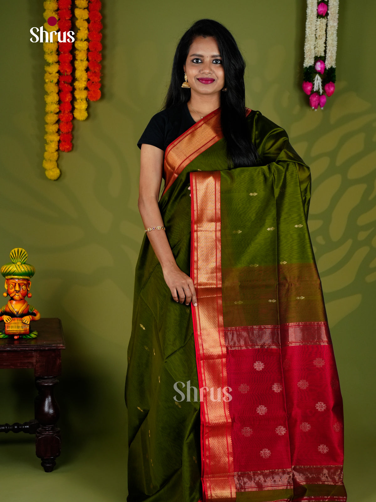 EAS30150 - Maheshwari silkcotton - Saree - Shop on Shrus.com