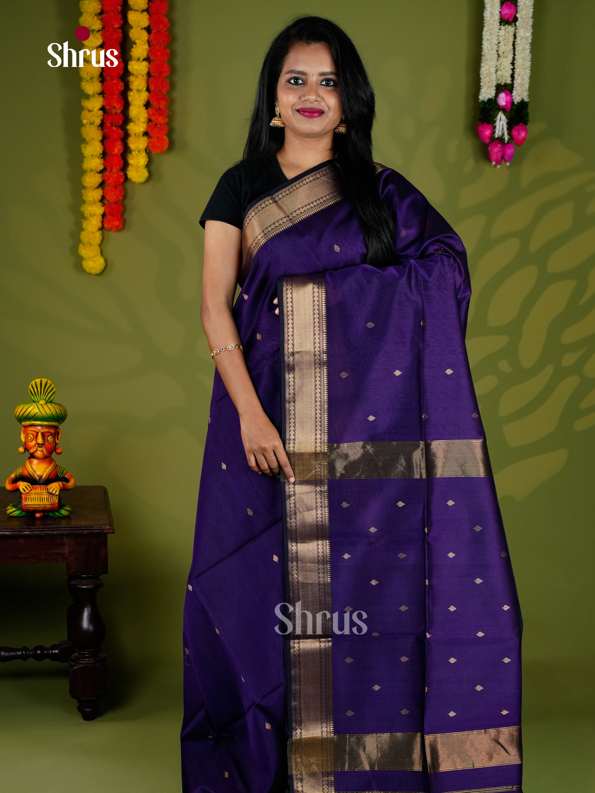 EAS30157 - Maheshwari silkcotton - Saree - Shop on Shrus.com