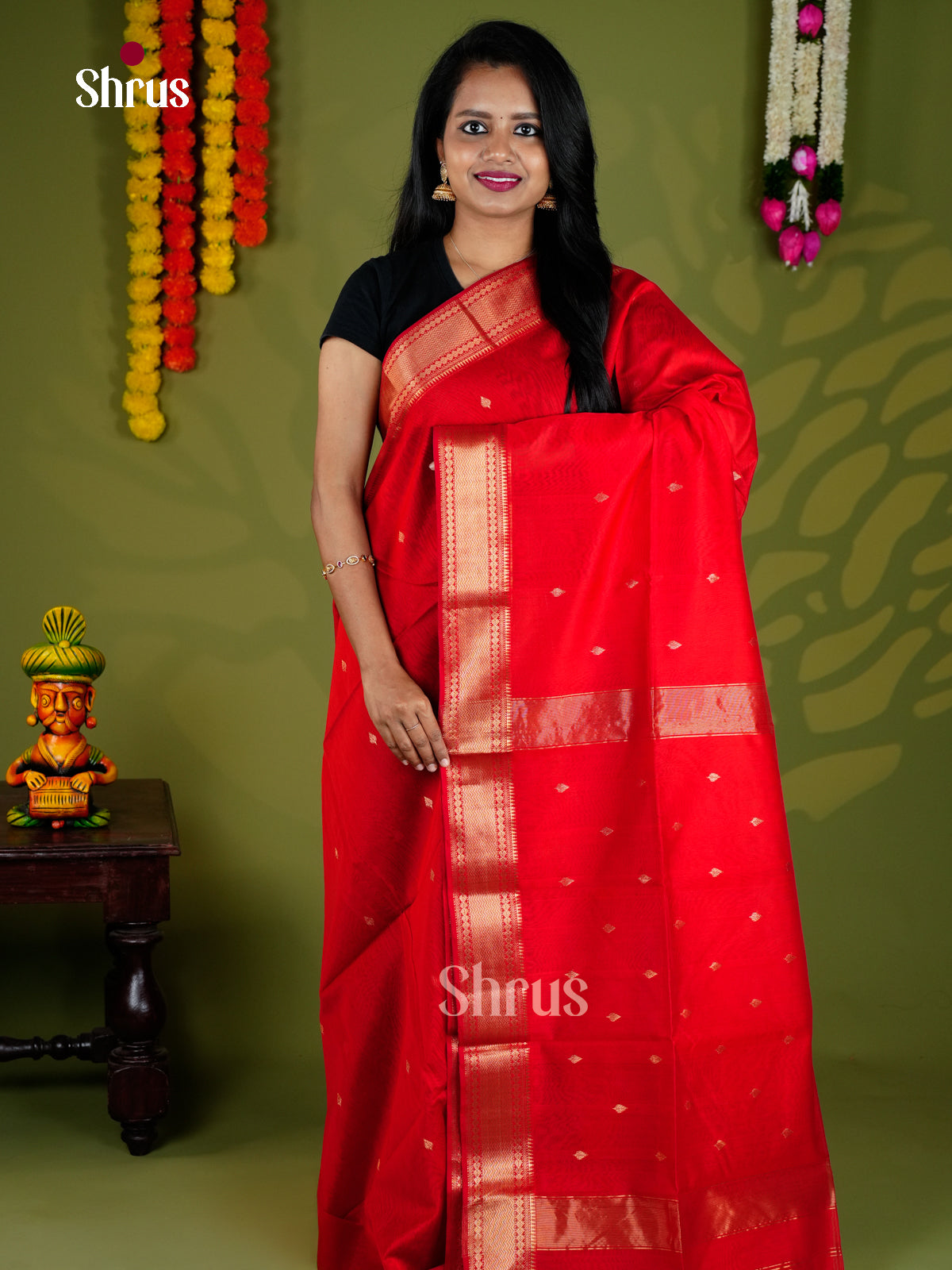 EAS30158 - Maheshwari silkcotton - Saree - Shop on Shrus.com