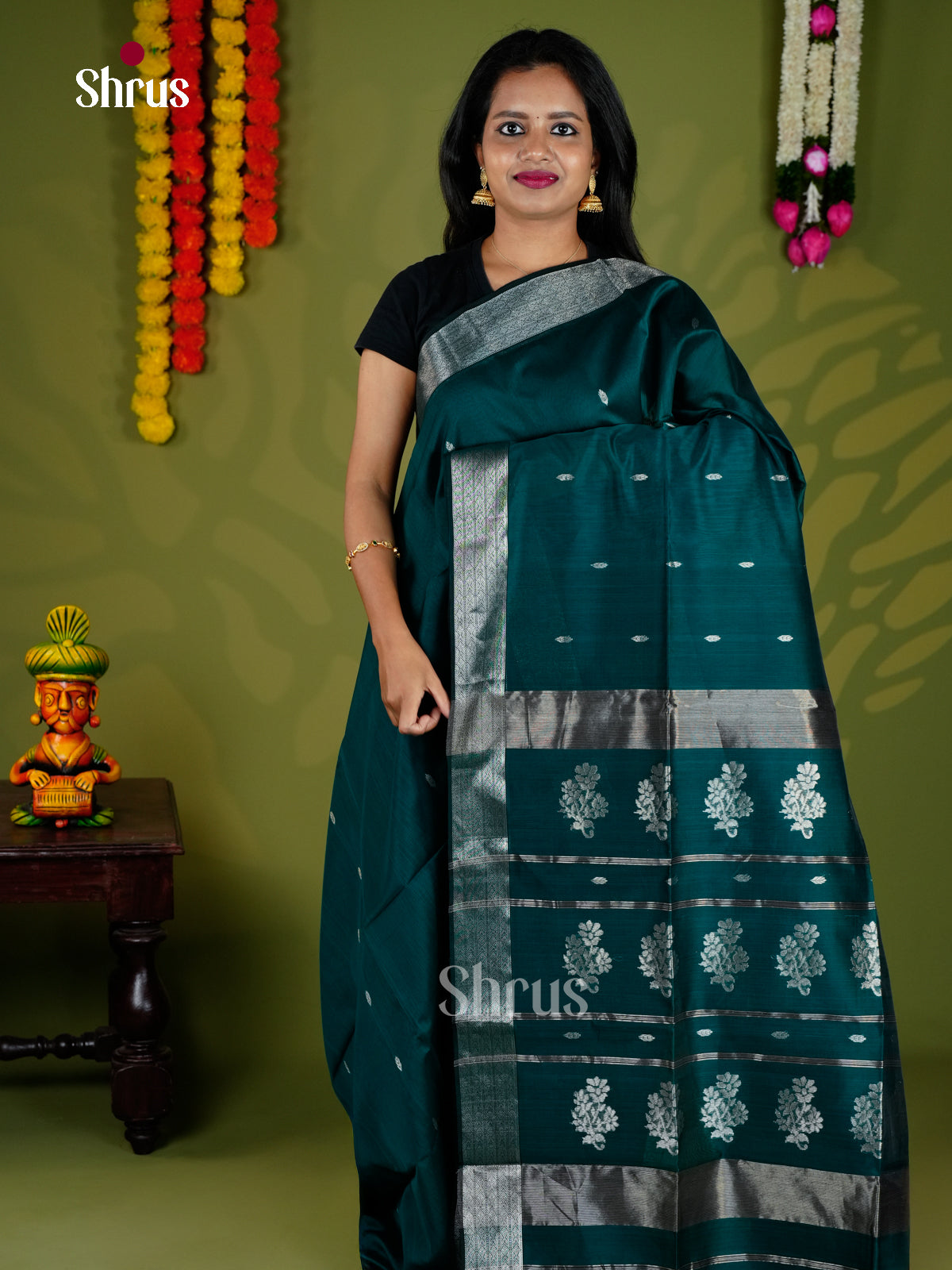 EAS30169 - Maheshwari silkcotton - Saree - Shop on Shrus.com