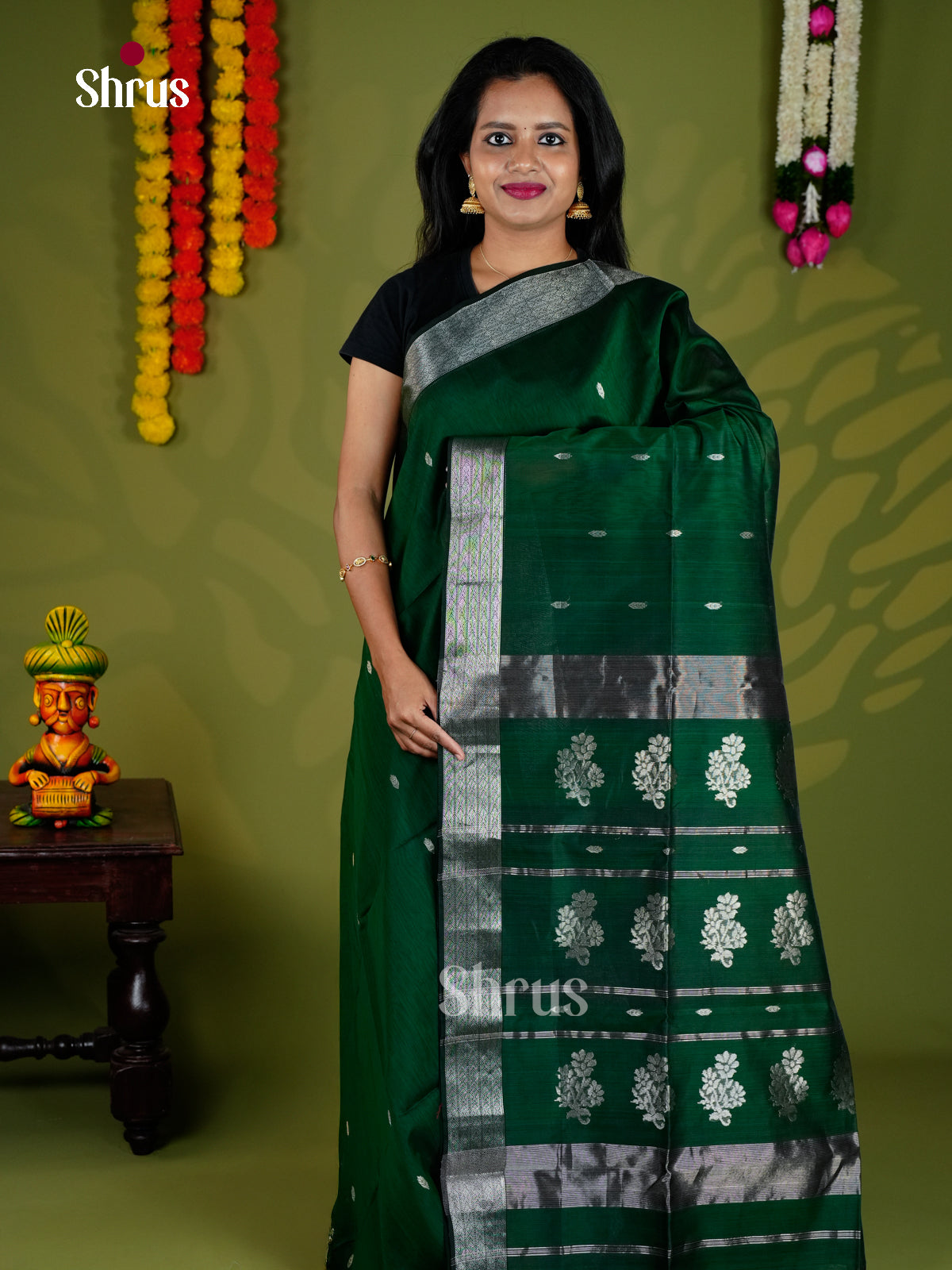 EAS30172 - Maheshwari silkcotton - Saree - Shop on Shrus.com