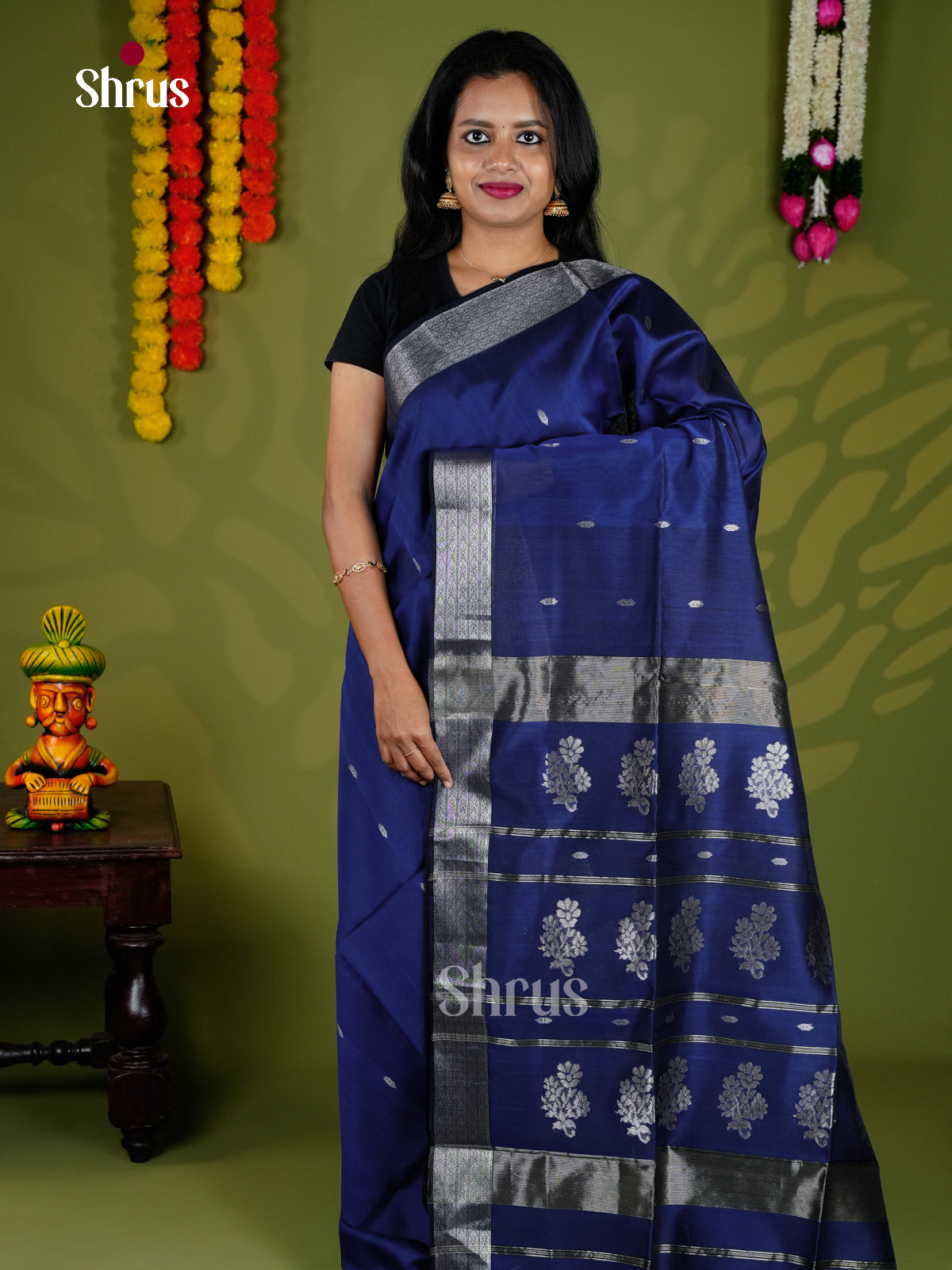 EAS30173 - Maheshwari silkcotton - Saree - Shop on Shrus.com