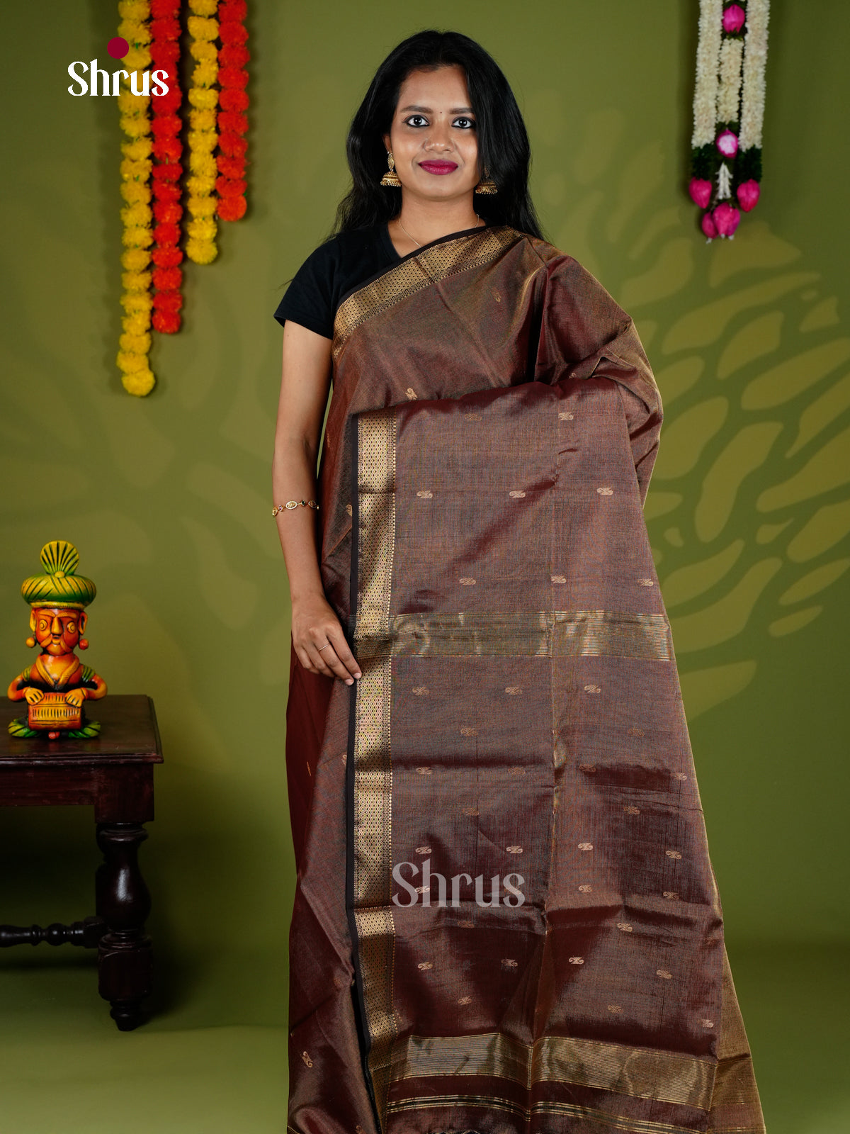 EAS30194 - Maheshwari silkcotton - Saree - Shop on Shrus.com