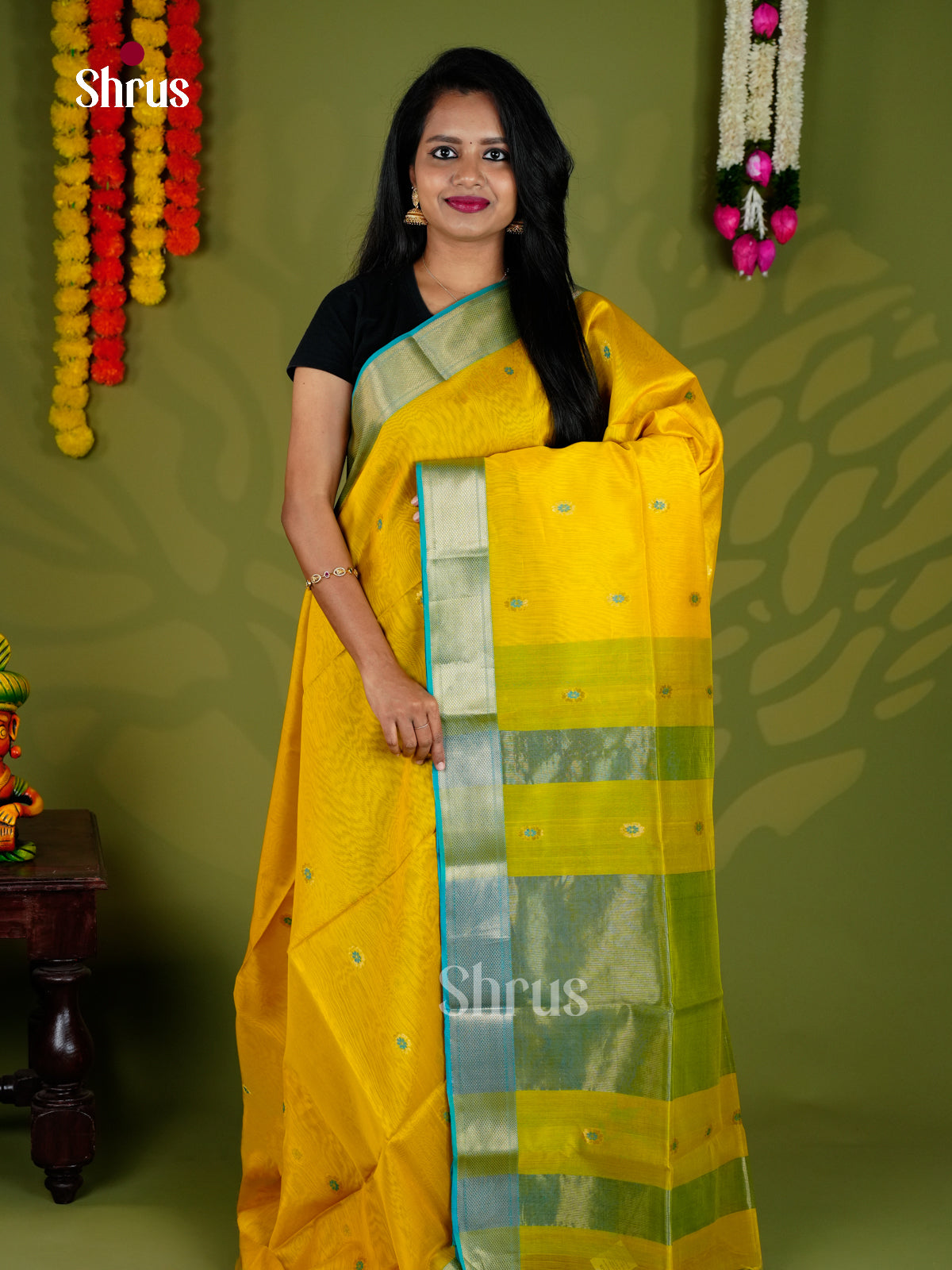 EAS30202 - Maheshwari silkcotton - Saree - Shop on Shrus.com