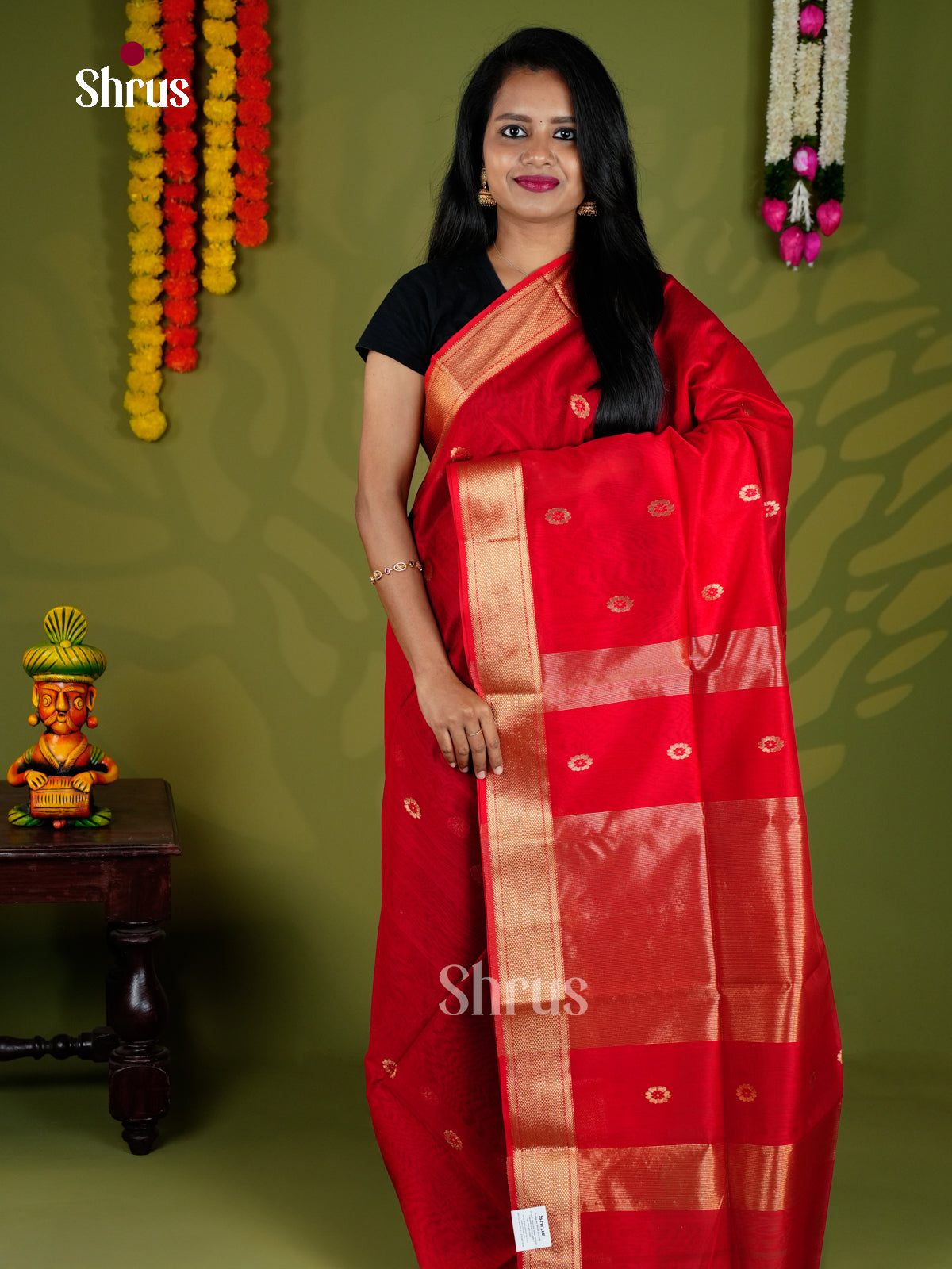 EAS30204 - Maheshwari silkcotton - Saree - Shop on Shrus.com