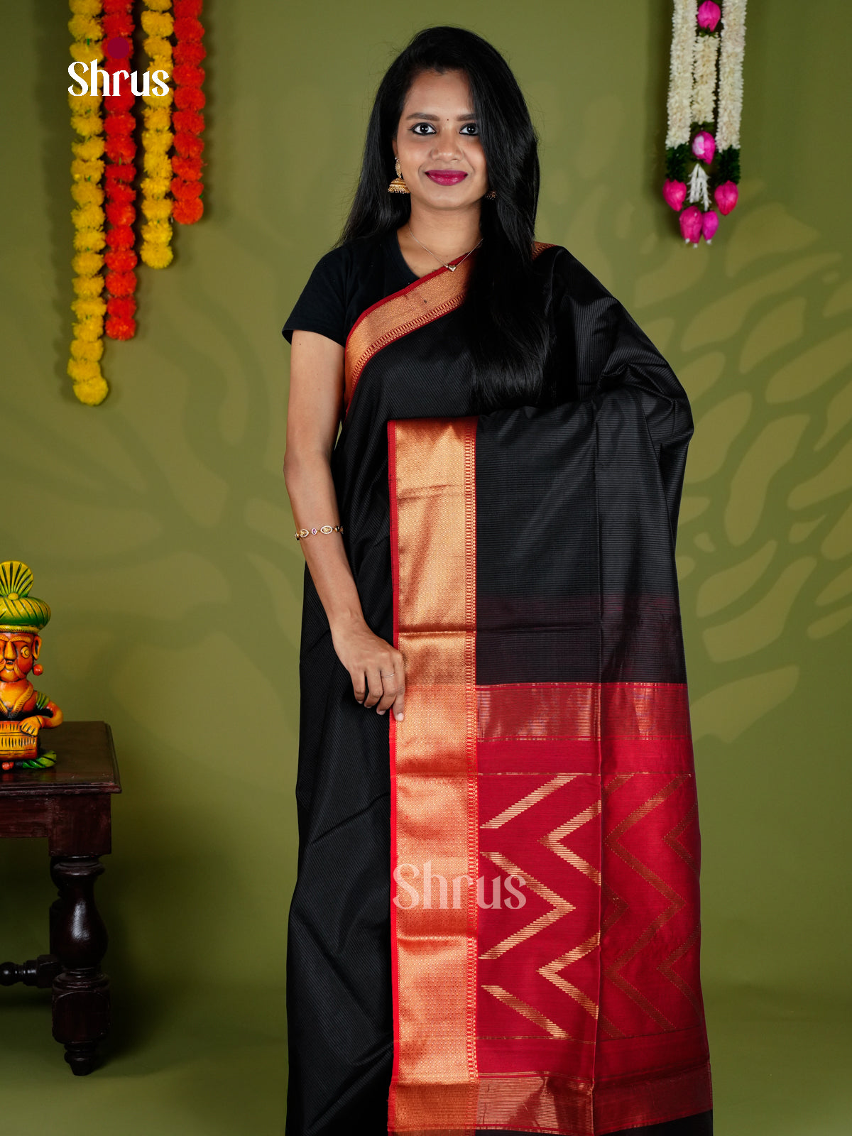 EAS30216 - Maheshwari silkcotton - Saree - Shop on Shrus.com