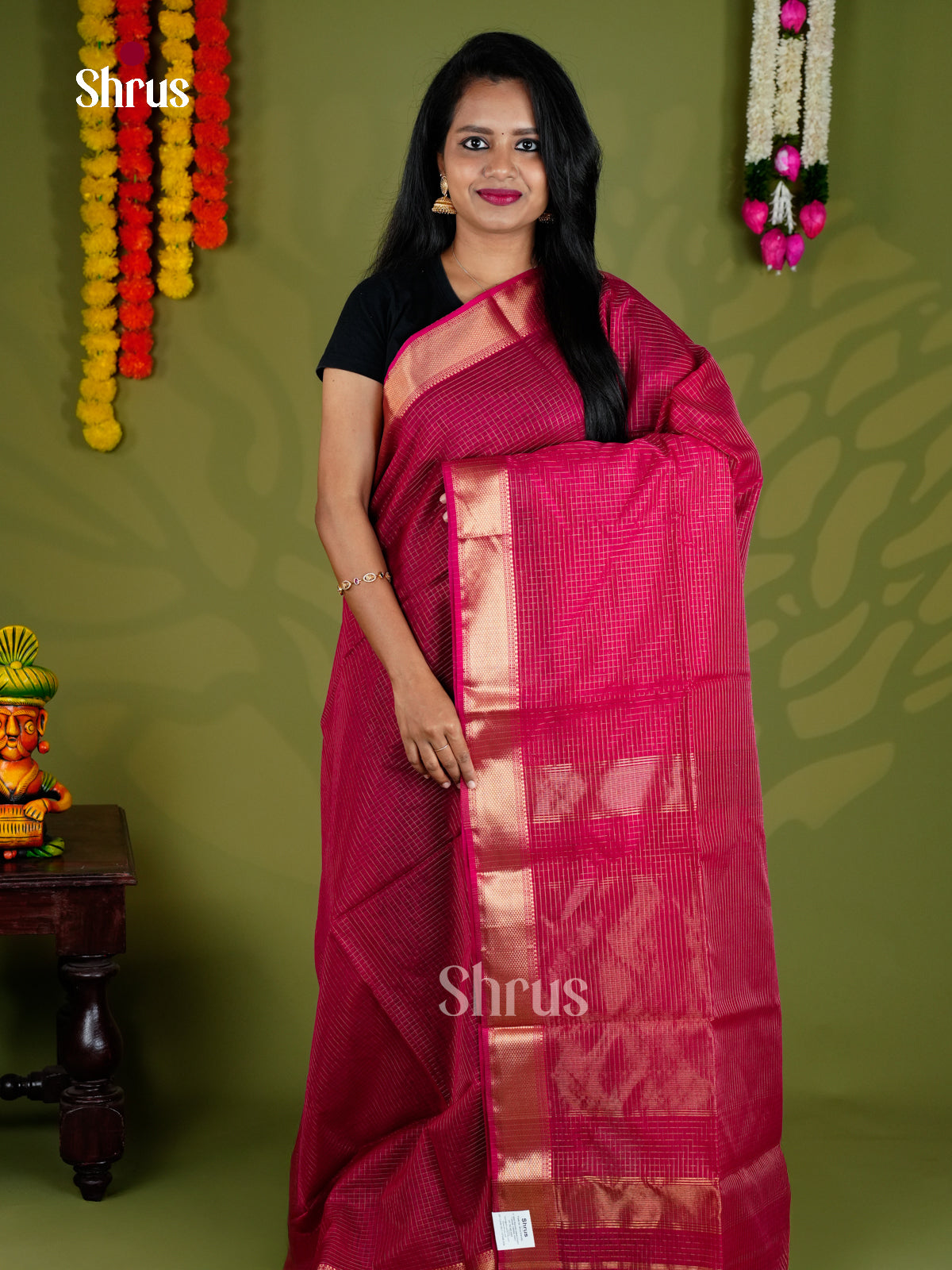EAS30226 - Maheshwari silkcotton - Saree - Shop on Shrus.com