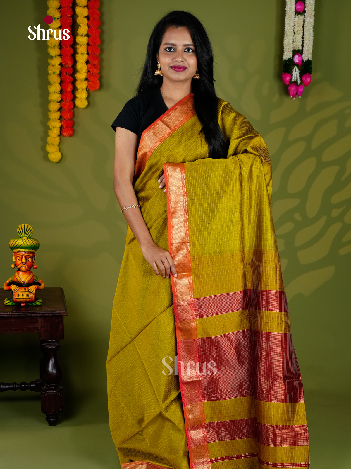 EAS30229 - Maheshwari silkcotton - Saree - Shop on Shrus.com