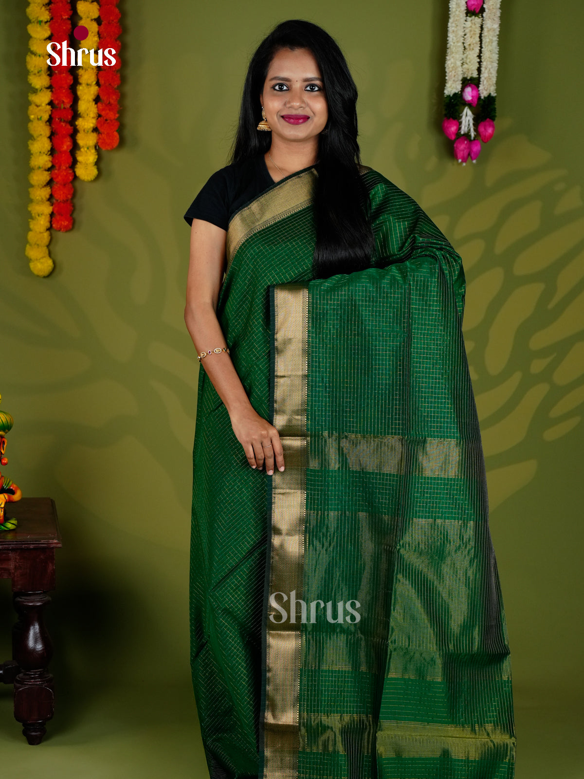 EAS30234 - Maheshwari silkcotton - Saree - Shop on Shrus.com