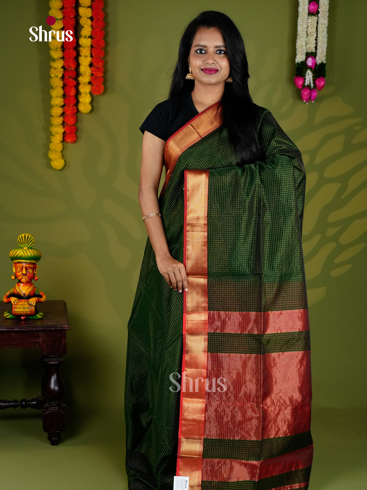 EAS30235 - Maheshwari silkcotton - Saree - Shop on Shrus.com