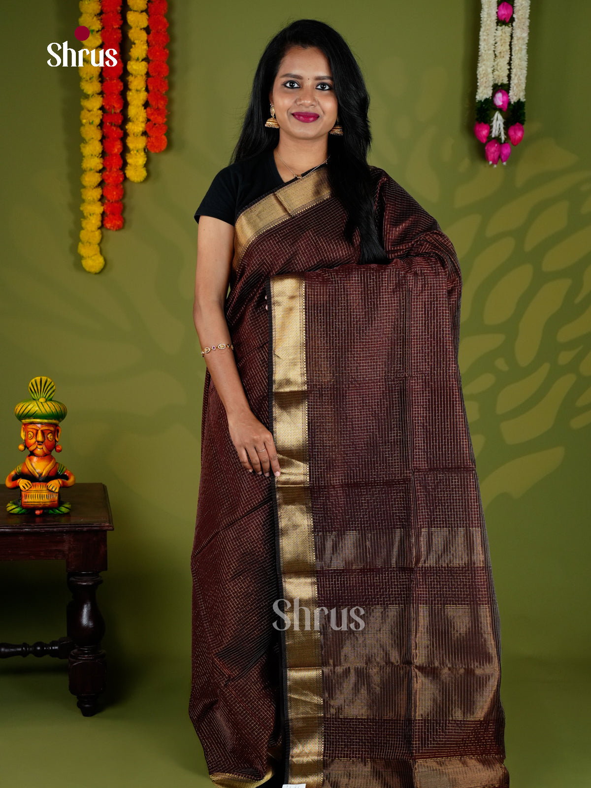 EAS30238 - Maheshwari silkcotton - Saree - Shop on Shrus.com