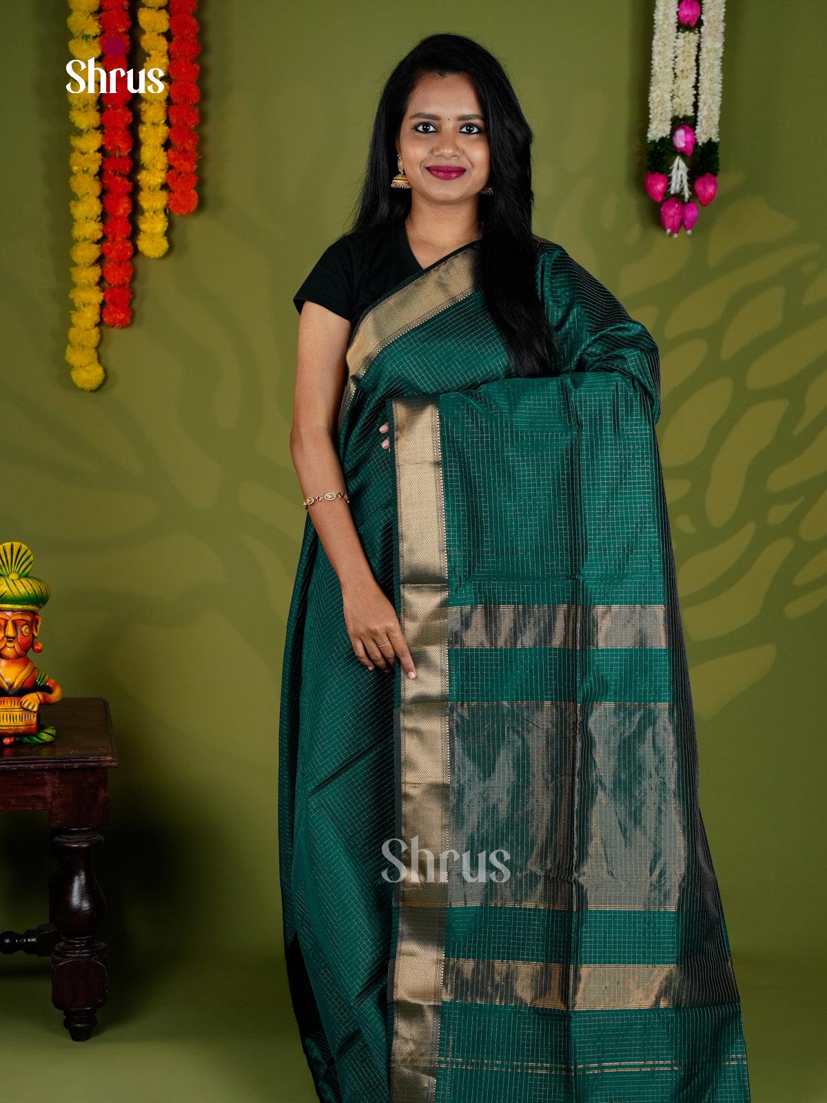 EAS30239 - Maheshwari silkcotton - Saree - Shop on Shrus.com