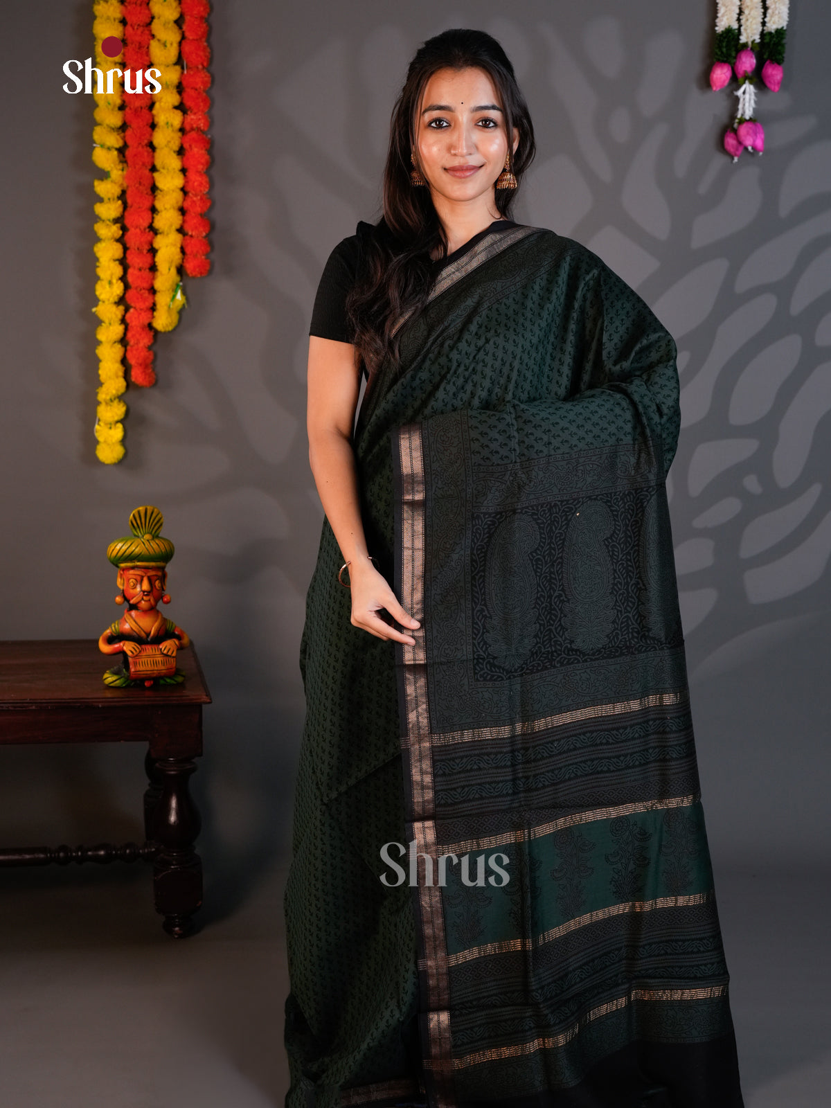 EAS30246 - Maheshwari silkcotton - Saree - Shop on Shrus.com