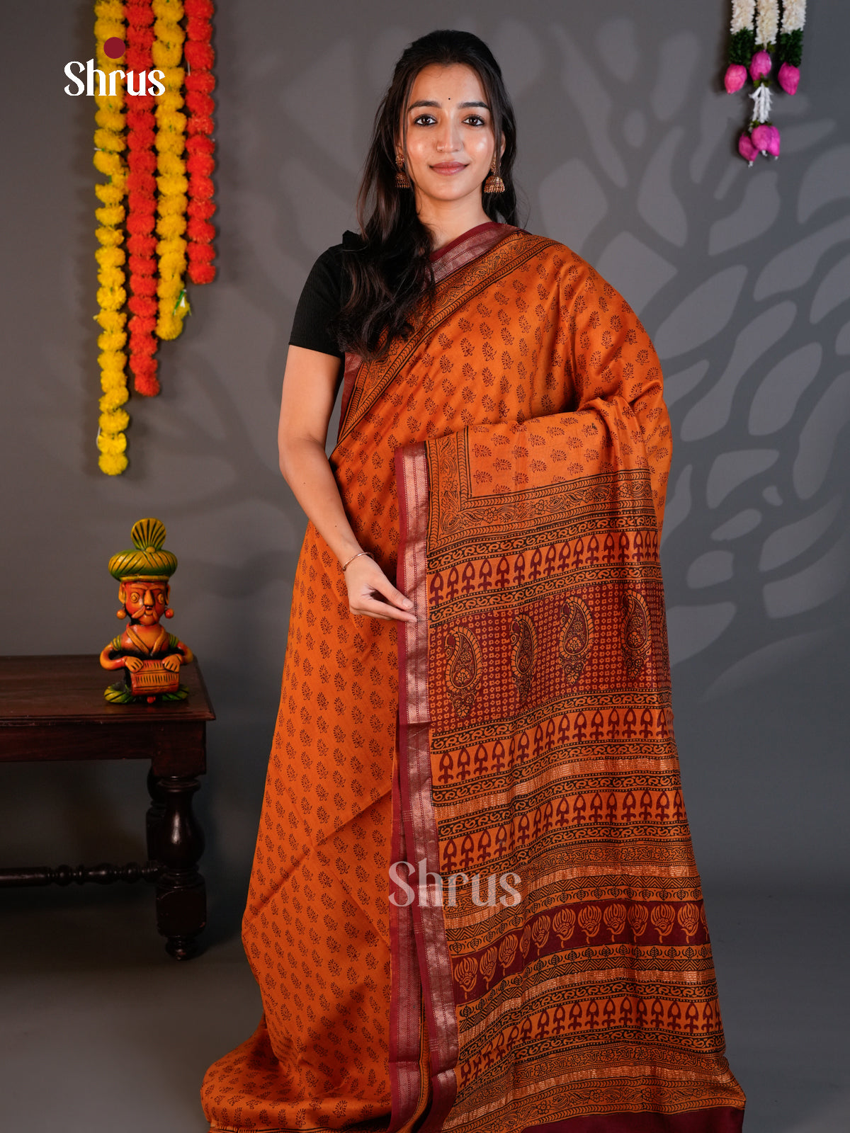 EAS30248 - Maheshwari silkcotton - Saree - Shop on Shrus.com
