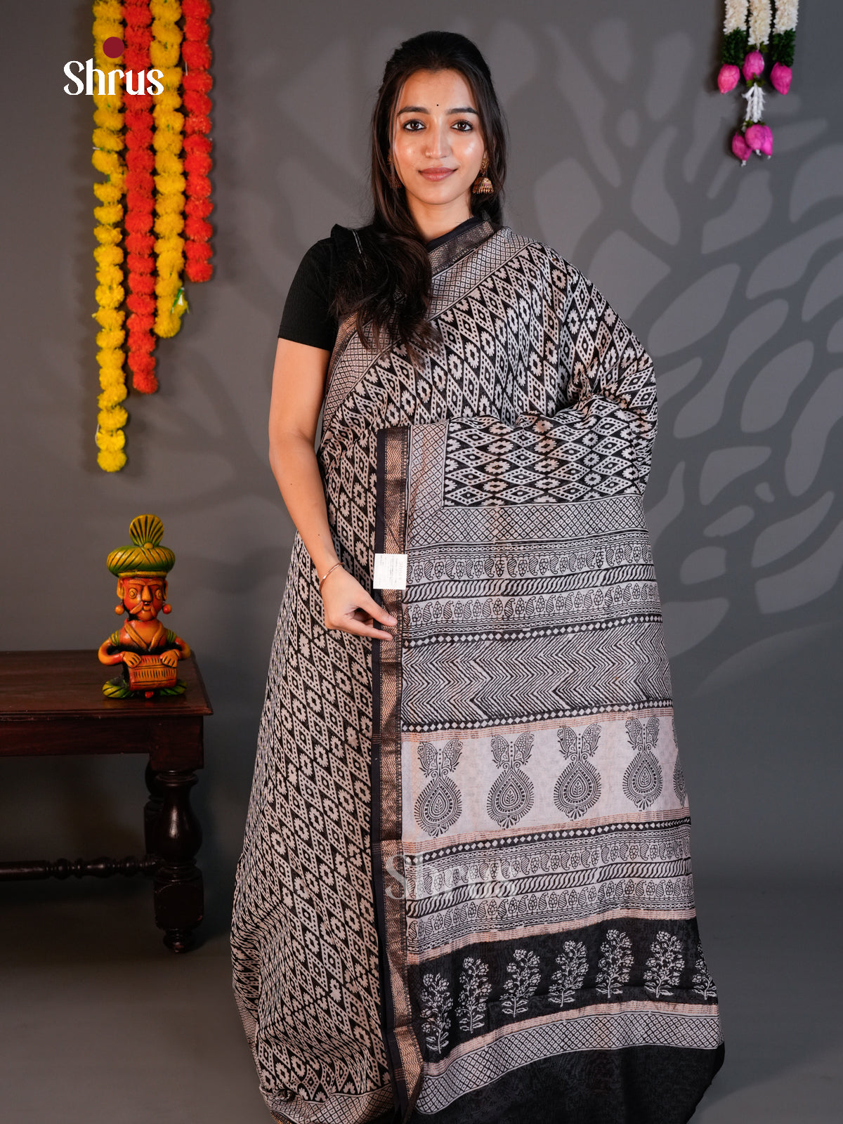 EAS30255 - Maheshwari silkcotton - Saree - Shop on Shrus.com