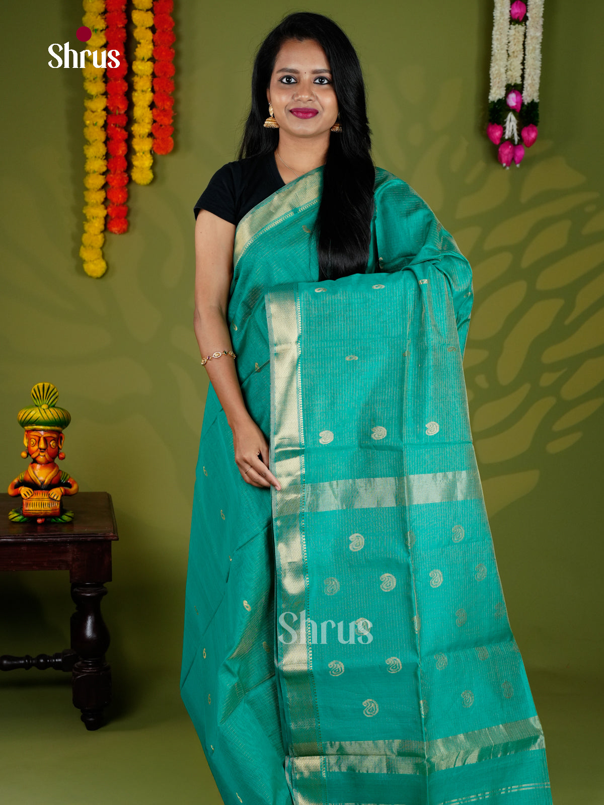 EAS30267 - Maheshwari silkcotton - Saree - Shop on Shrus.com