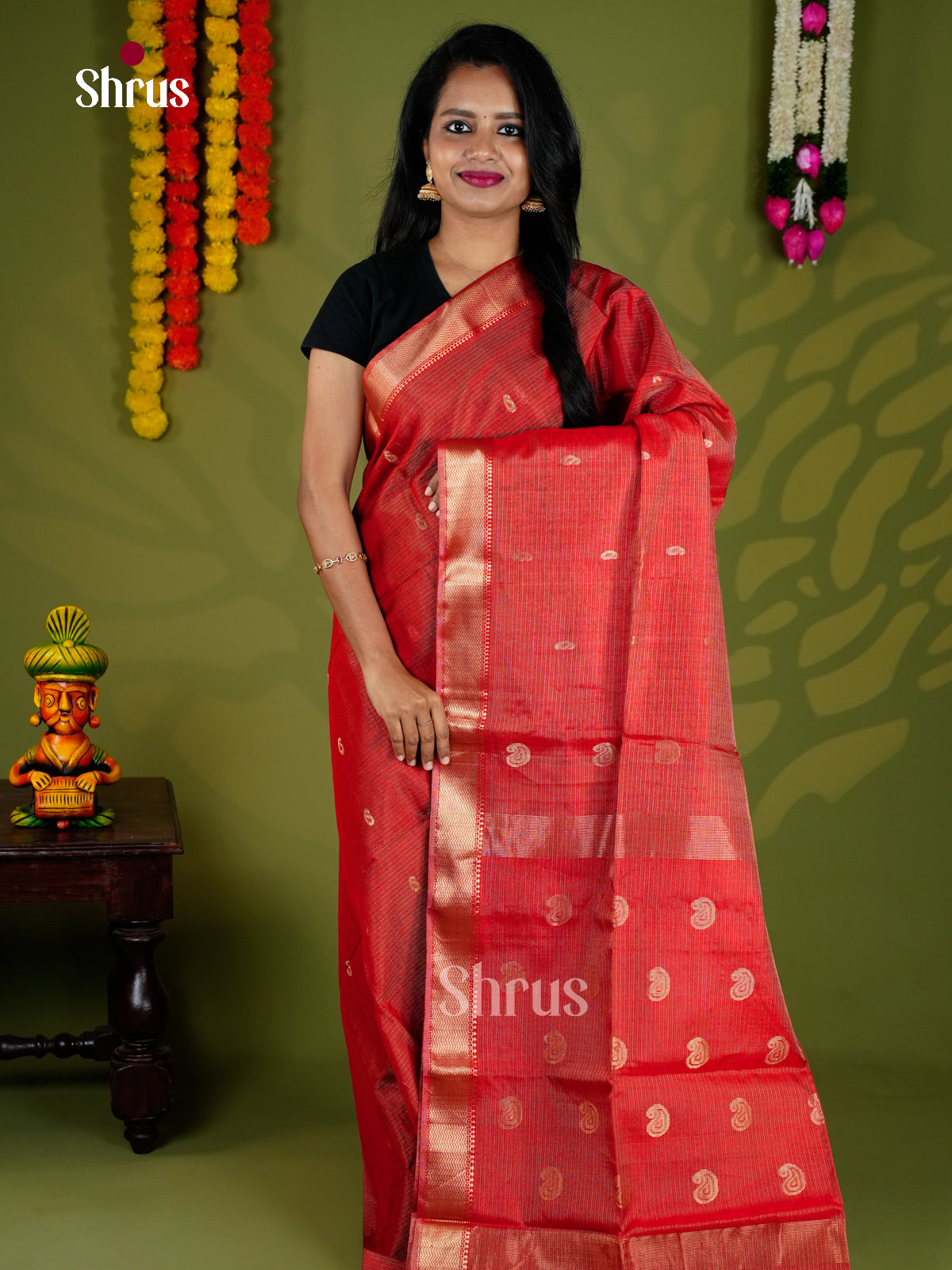 EAS30270 - Maheshwari silkcotton - Saree - Shop on Shrus.com