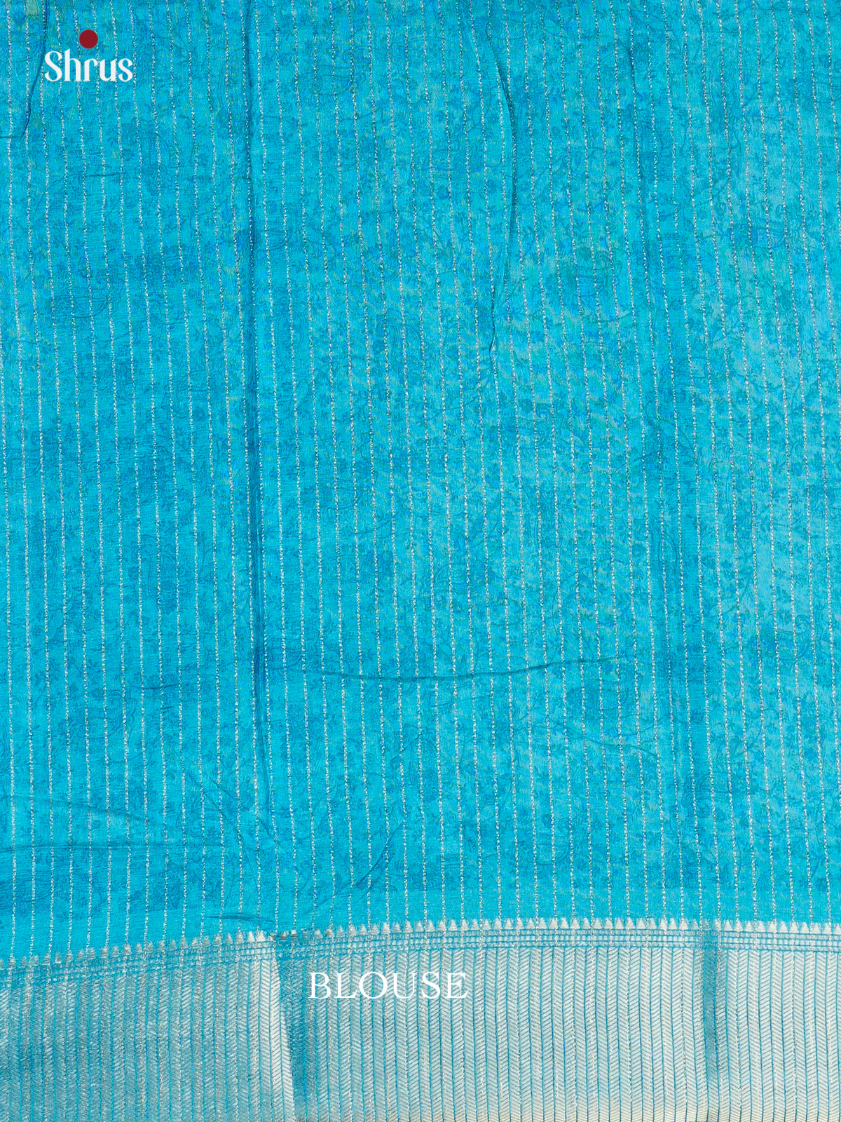 White & Blue - Semi Crepe - Saree-EAS30469 - Shop on Shrus.com