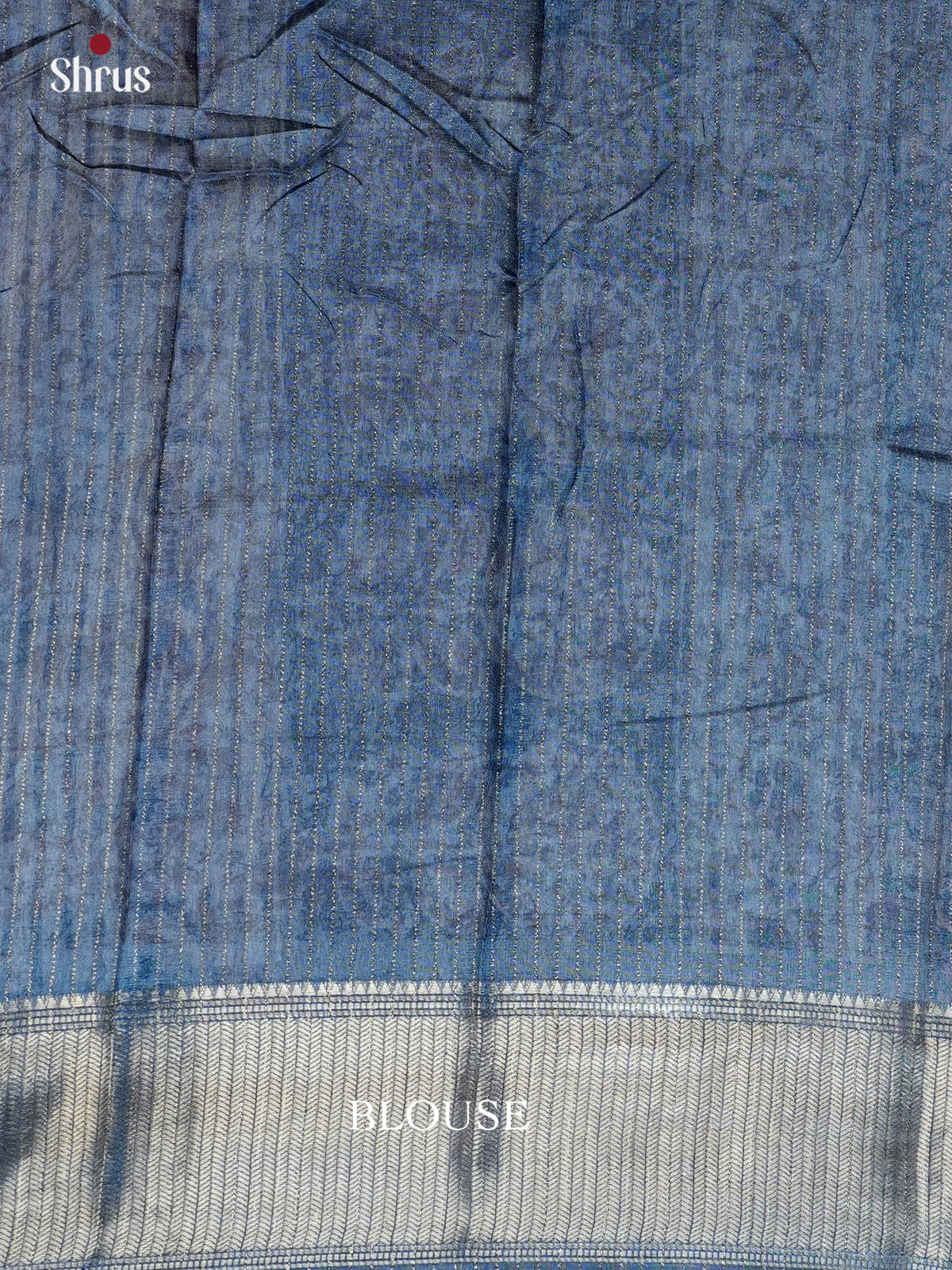 White & Blue  - Semi Crepe  Saree- EAS30472 - Shop on Shrus.com