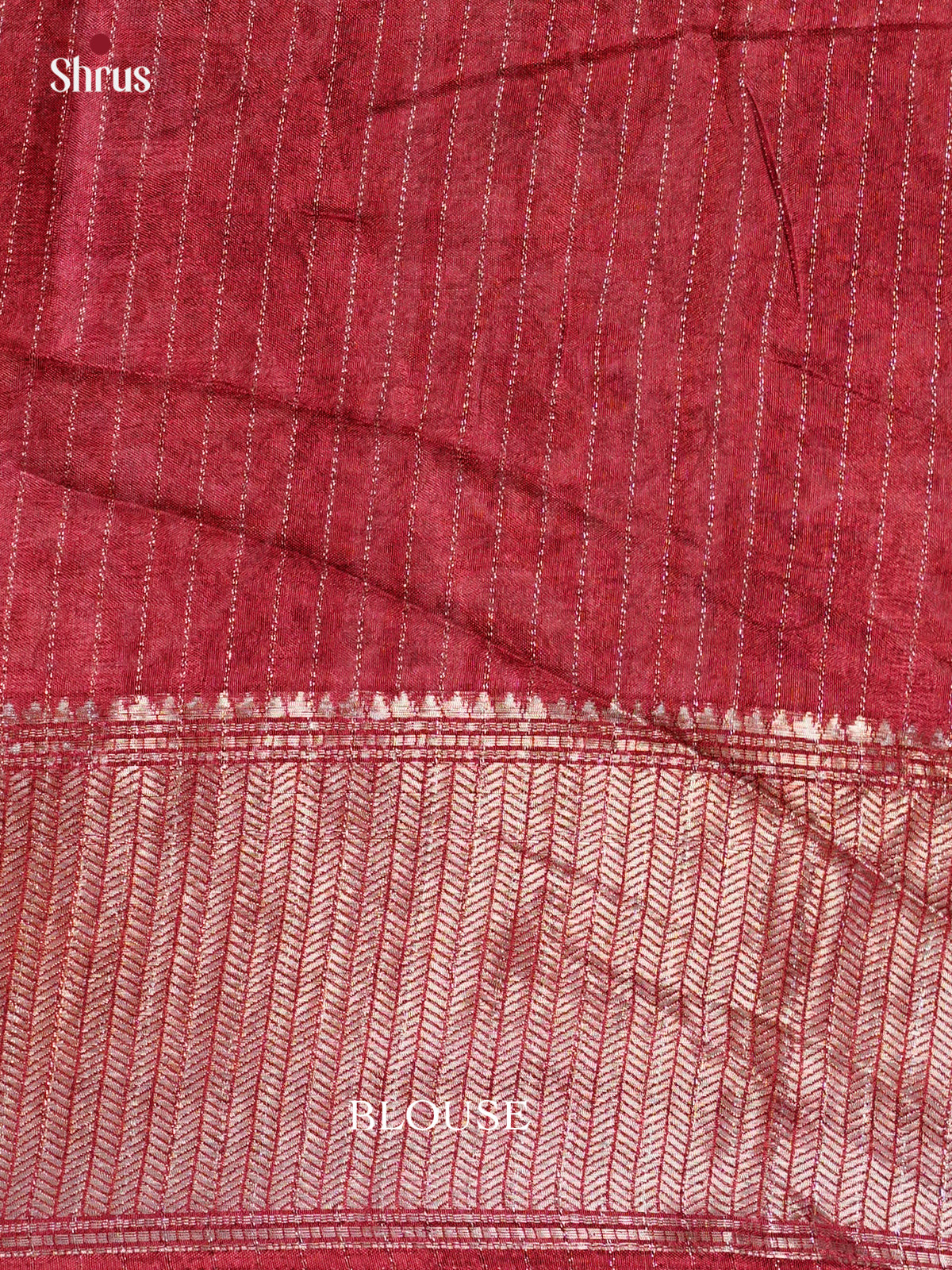 White &  Maroon - Semi Crepe  Saree- EAS30473 - Shop on Shrus.com