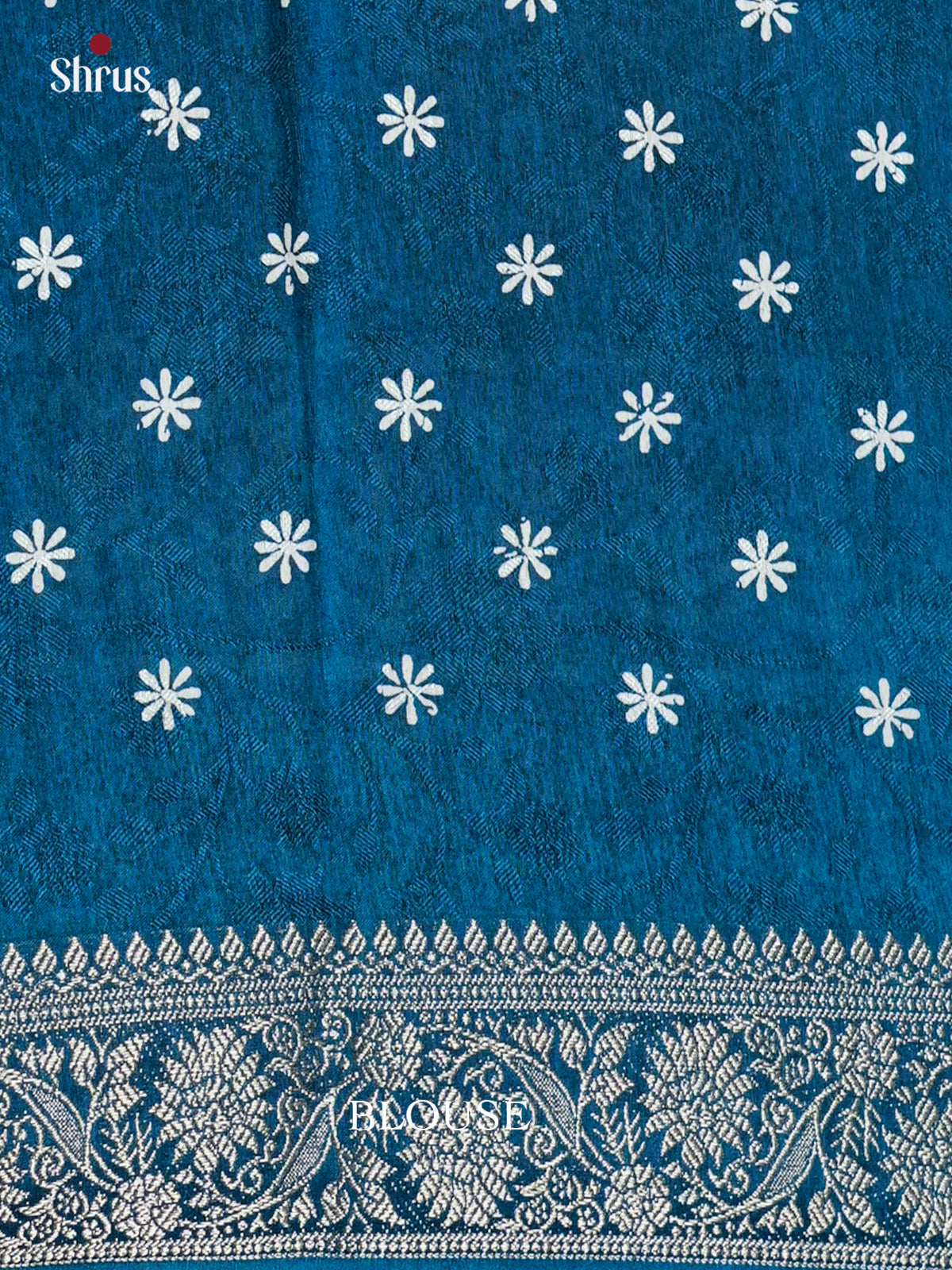 Blue- Semi Crepe  Saree - EAS30488 - Shop on Shrus.com