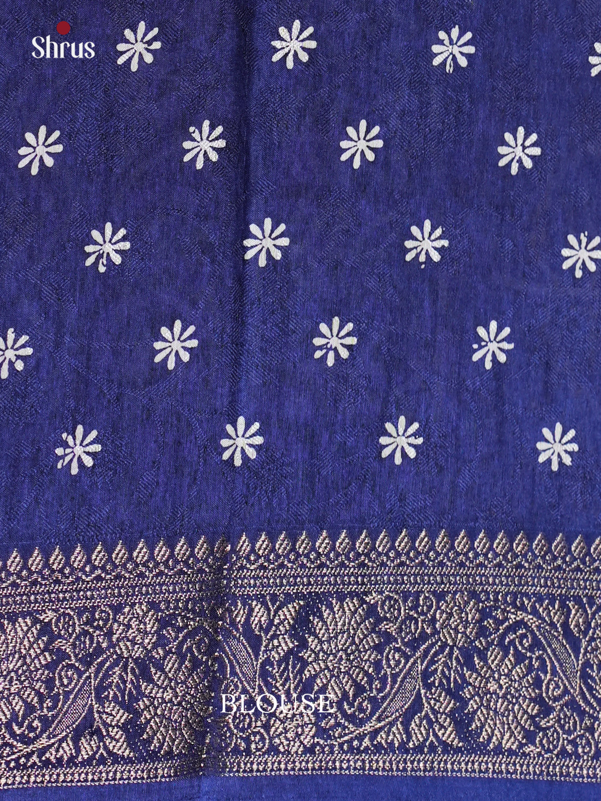 Blue  - Semi Crepe  Saree- EAS30493 - Shop on Shrus.com