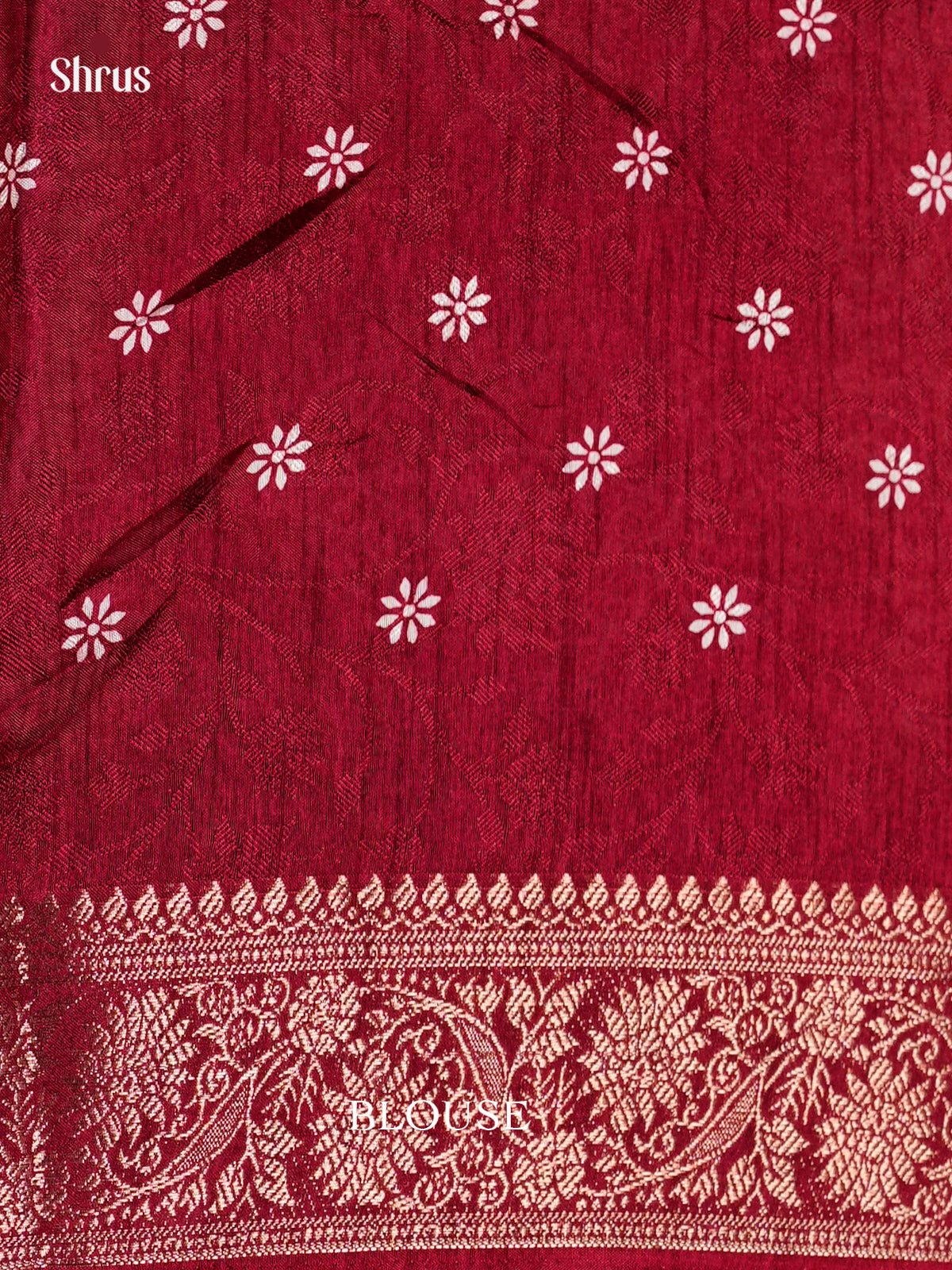 Maroon - Semi Crepe - Saree - EAS30506 - Shop on Shrus.com