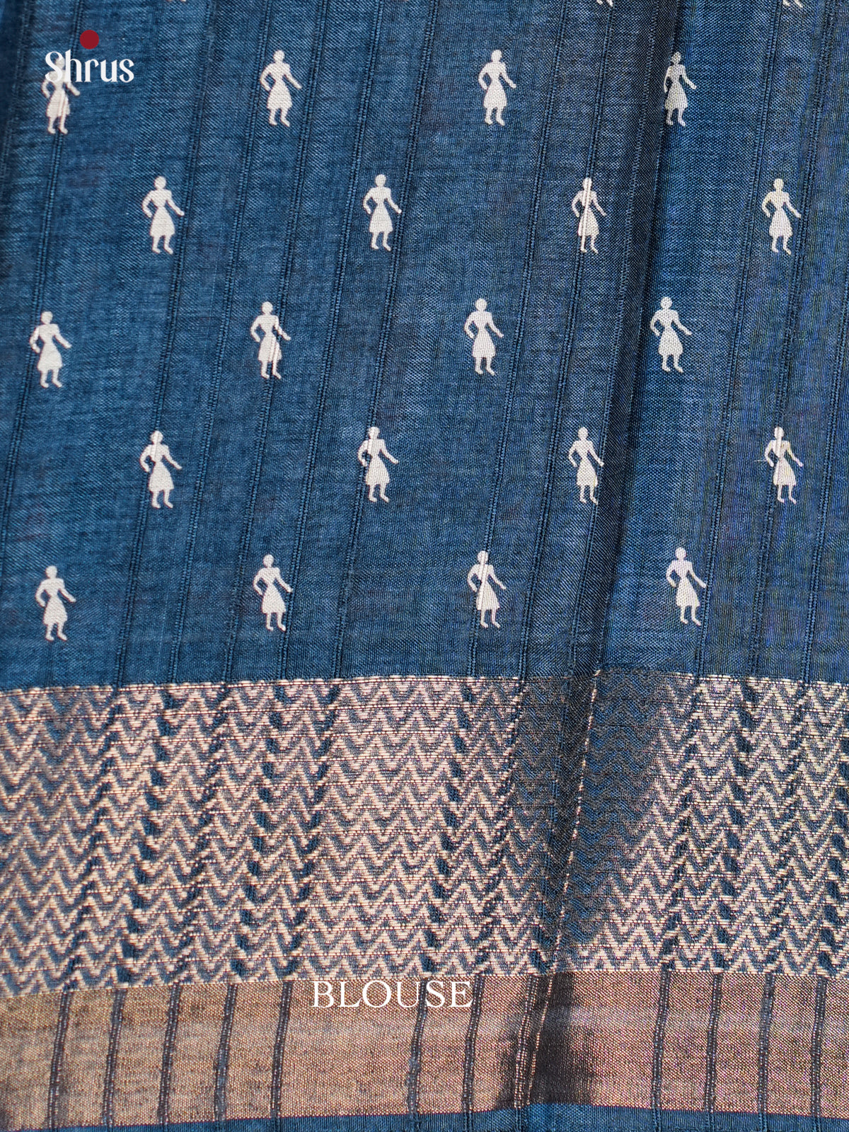 Blue - Semi Crepe - Saree- EAS30569 - Shop on Shrus.com