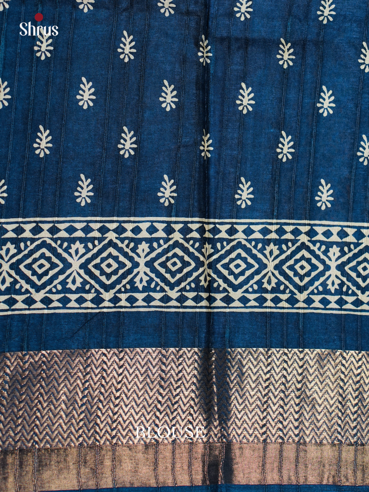 Blue  - Semi Crepe - Saree- EAS30582 - Shop on Shrus.com