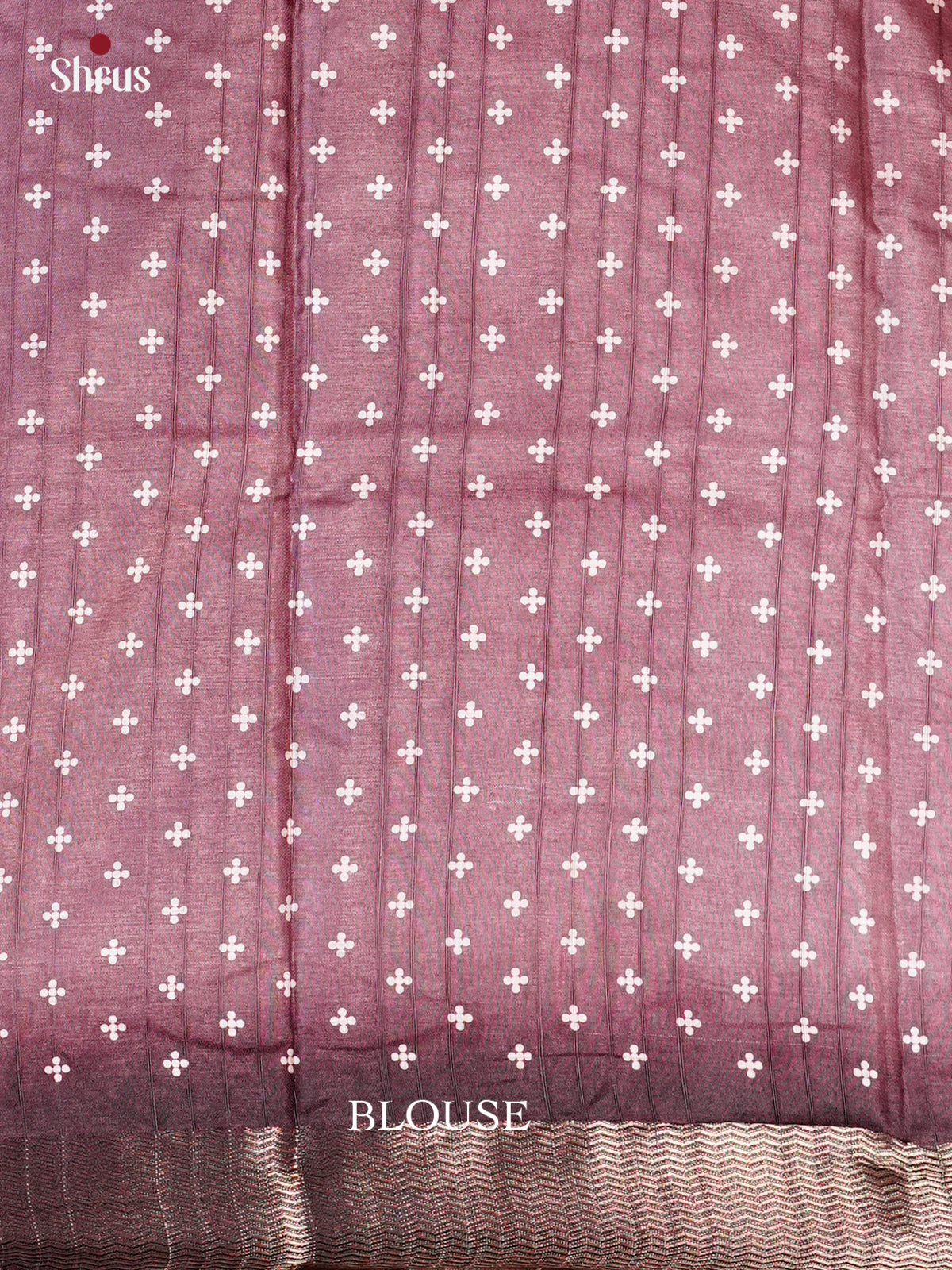 mauve & Brown  - Semi Crepe - Saree-EAS30589 - Shop on Shrus.com