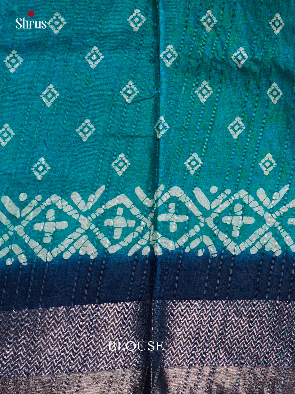 Teal & Blue - Semi Crepe - Saree - EAS30596 - Shop on Shrus.com