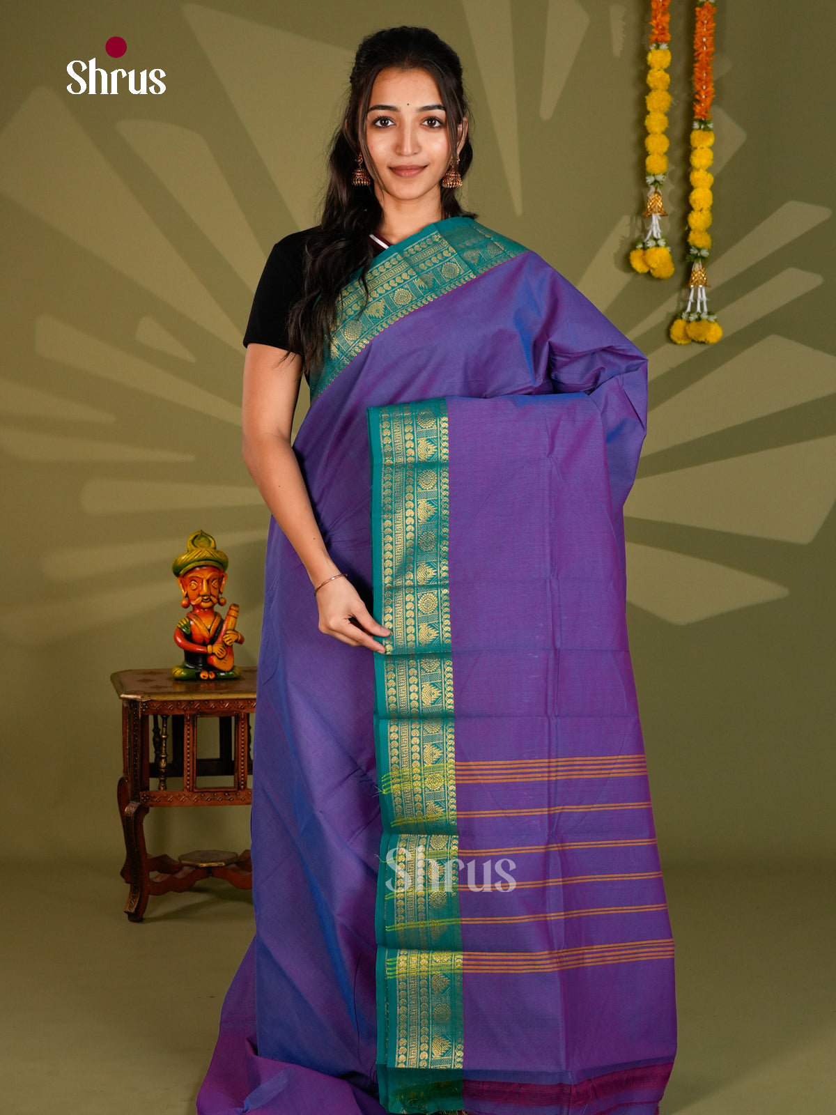 Chettinad Cotton Saree - EAS30702 - Shop on Shrus.com