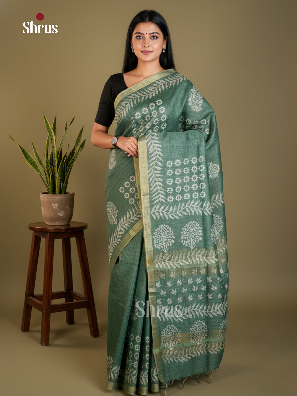 EAS31068 - Semi Tussar - Saree - Shop on Shrus.com