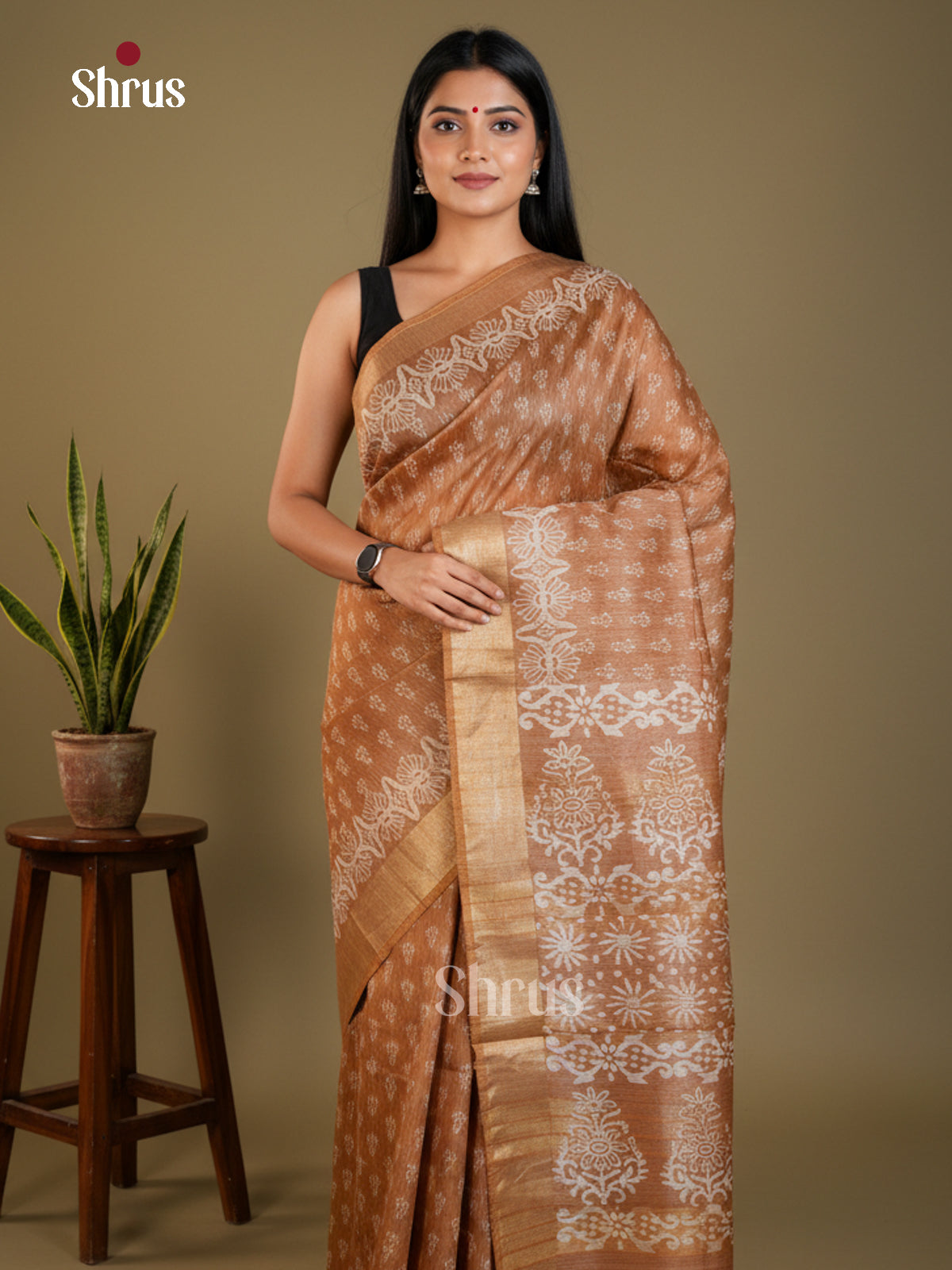 EAS31073 - Semi Tussar - Saree - Shop on Shrus.com