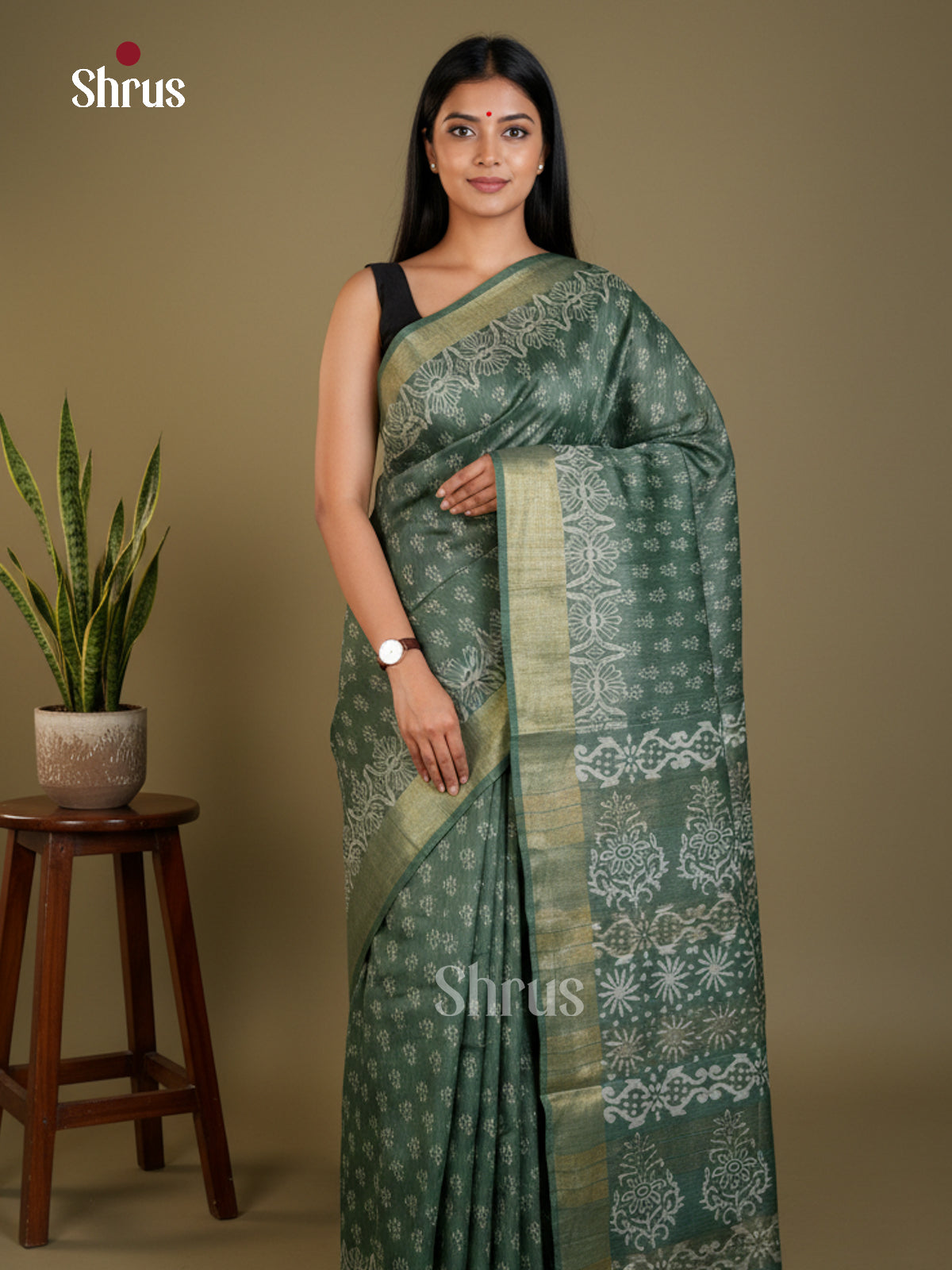 EAS31074 - Semi Tussar - Saree - Shop on Shrus.com