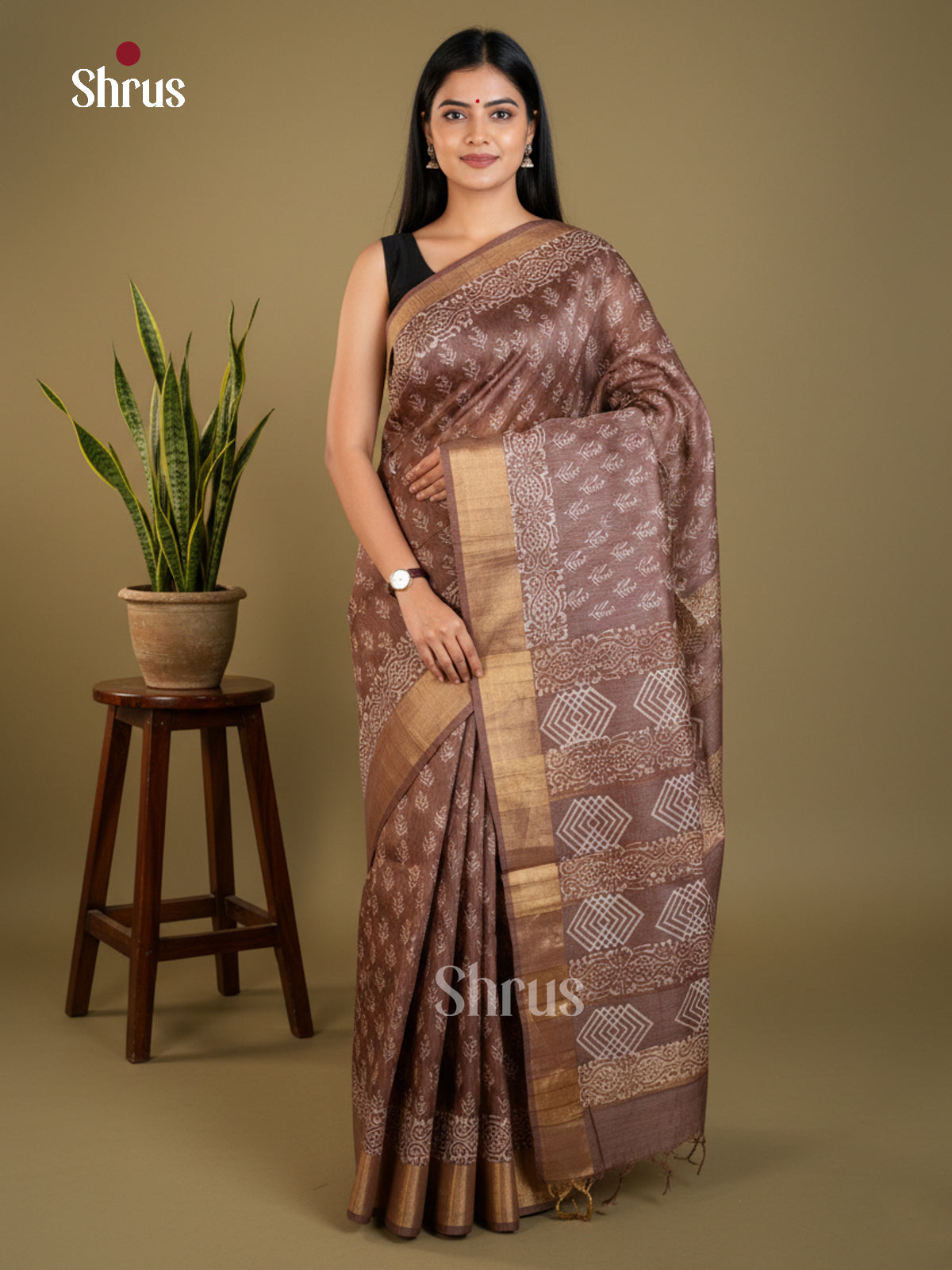 EAS31076 - Semi Tussar - Saree - Shop on Shrus.com