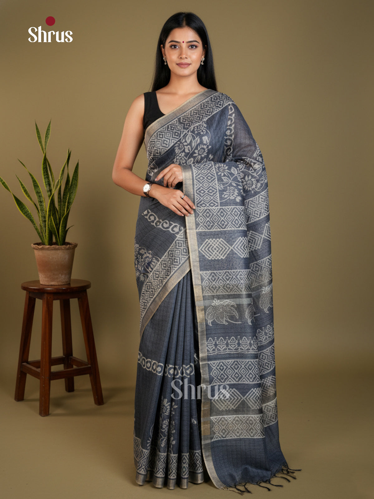 EAS31116 - Semi Tussar - Saree - Shop on Shrus.com