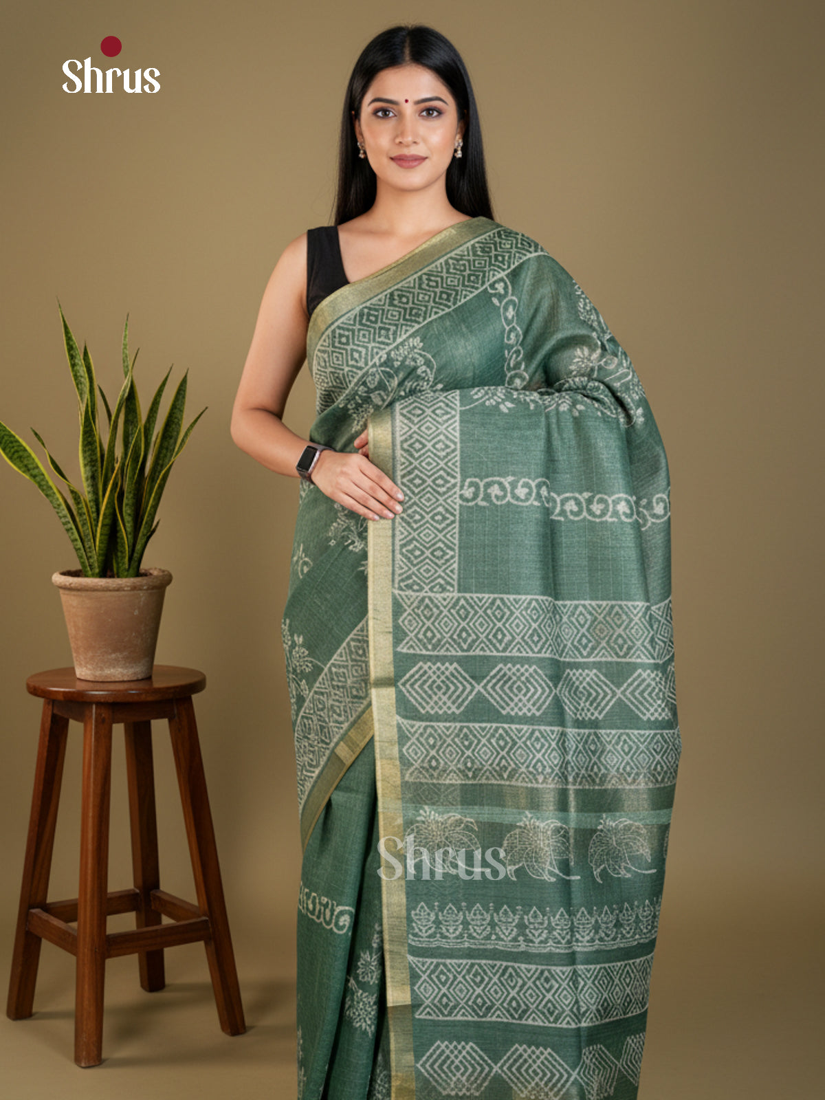 EAS31118 - Semi Tussar - Saree - Shop on Shrus.com