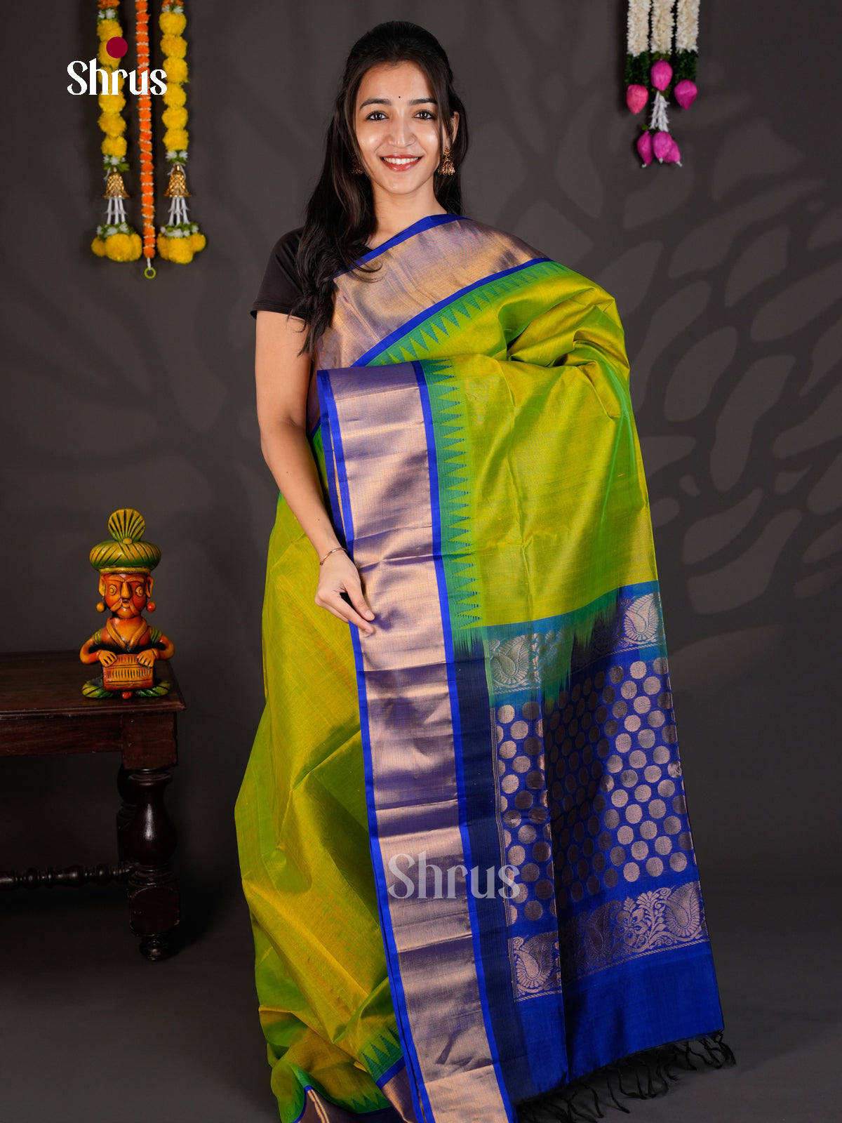 EBS01416 - Temple-border - Saree - Shop on Shrus.com