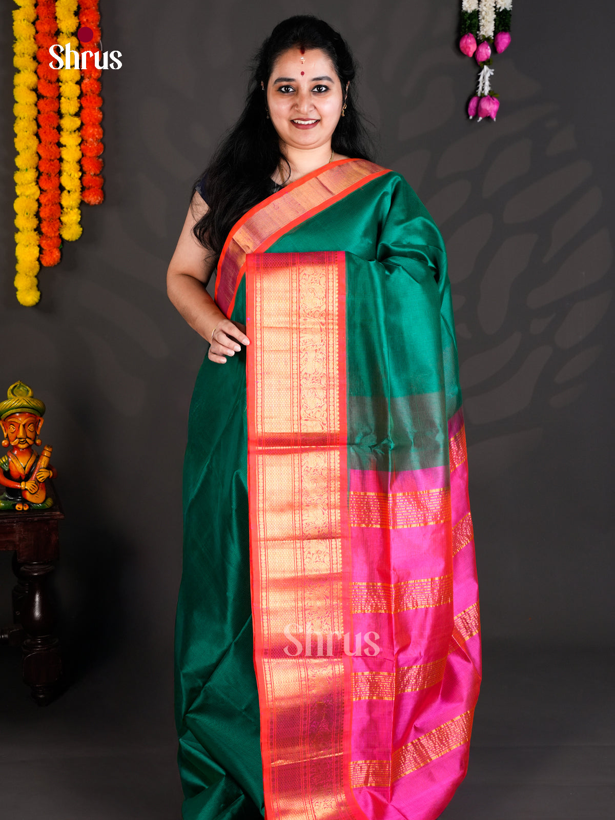 EBS01437 - Korvai-Medium border - Saree - Shop on Shrus.com