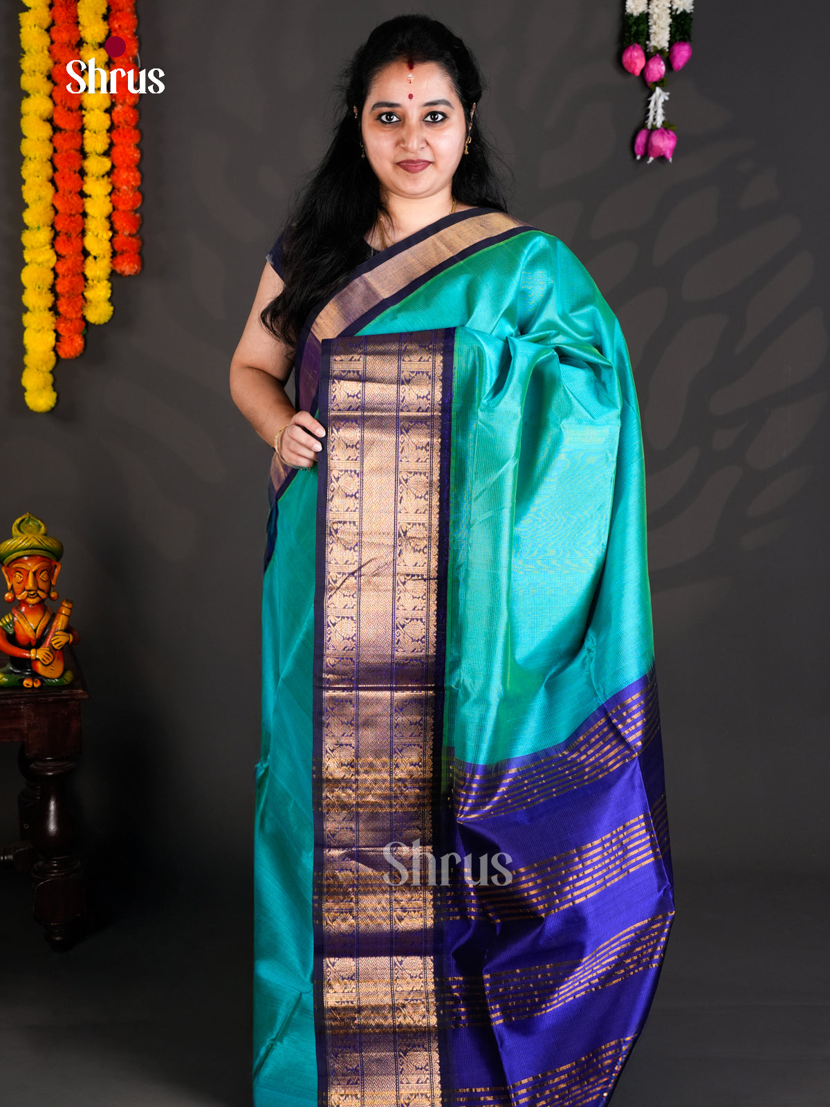 EBS01438 - Korvai-Medium border - Saree - Shop on Shrus.com