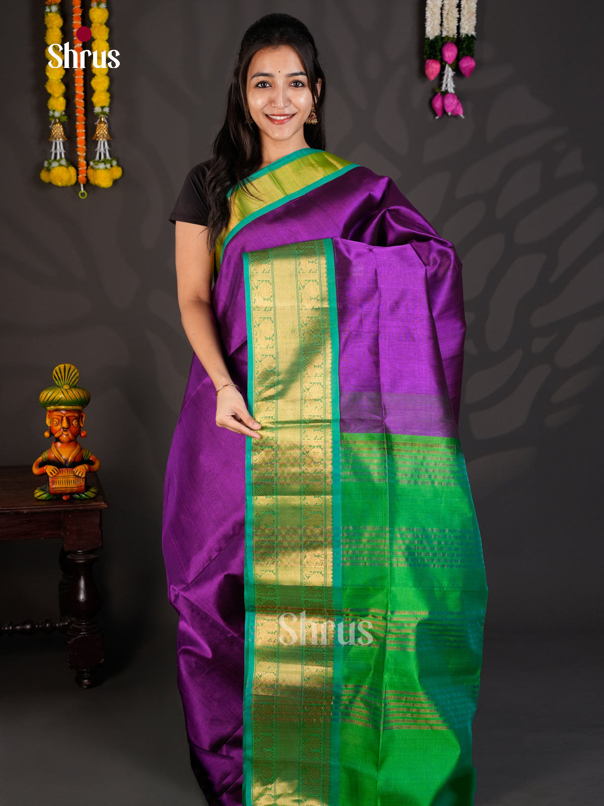 EBS01445 - Korvai-Medium border - Saree - Shop on Shrus.com