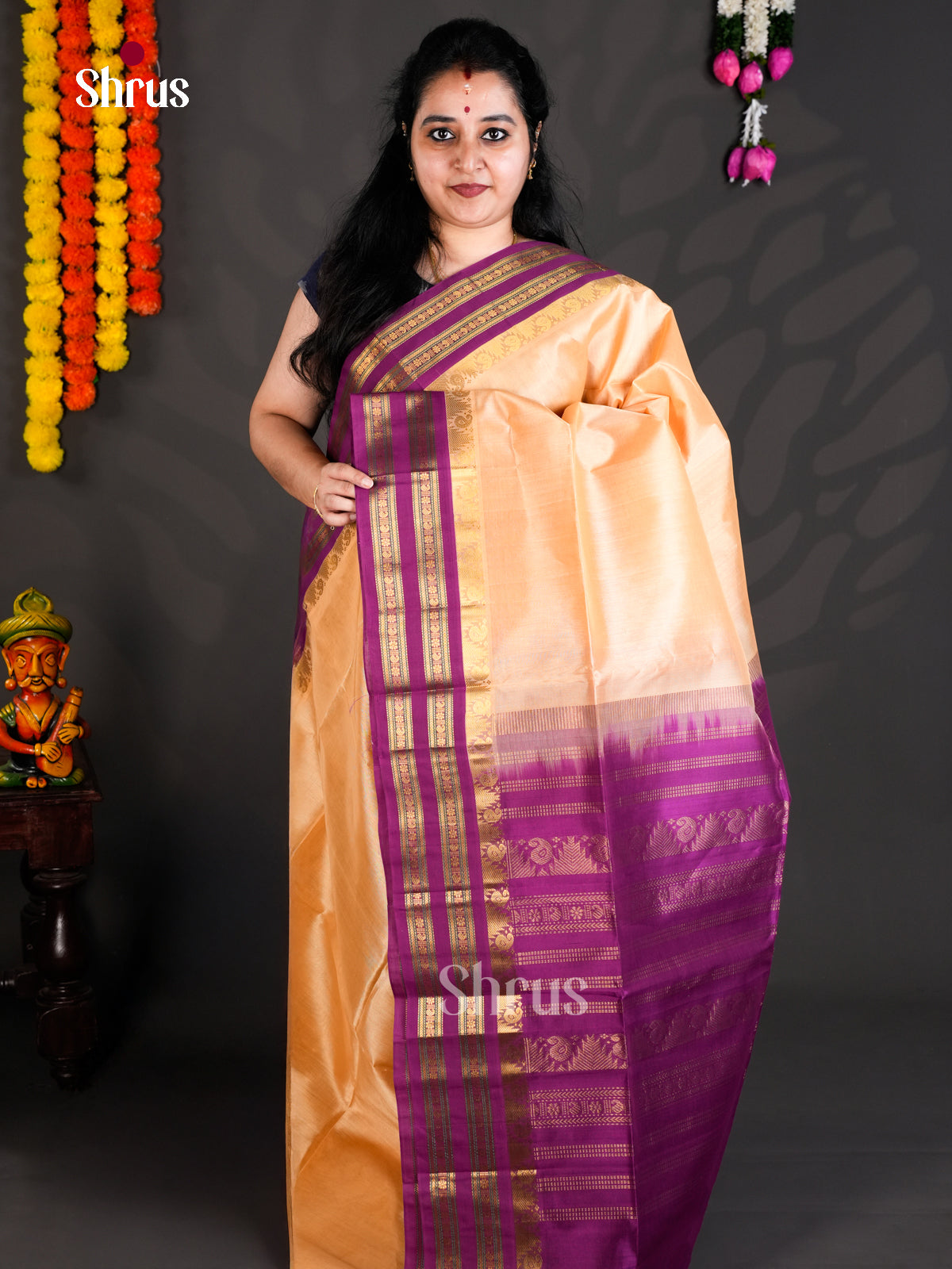EBS01458 - Korvai-Medium border - Saree - Shop on Shrus.com