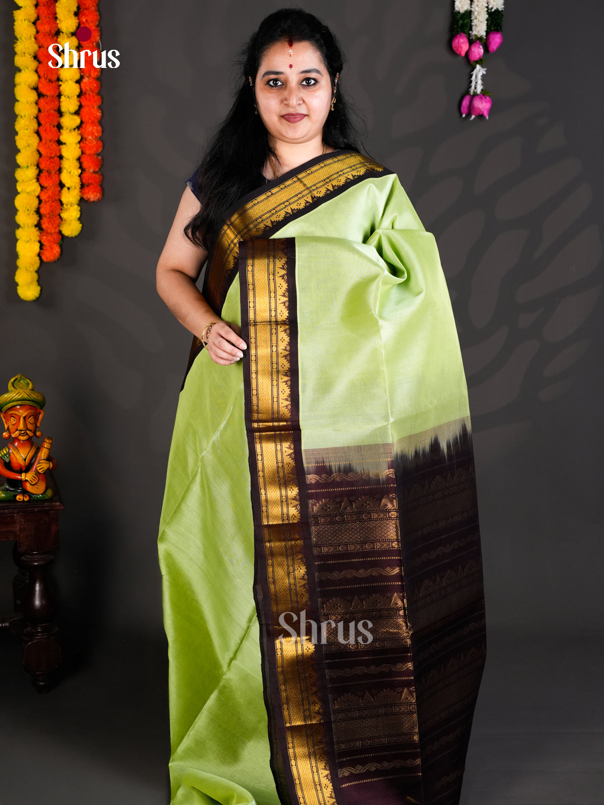 EBS01461 - Korvai-Medium border - Saree - Shop on Shrus.com